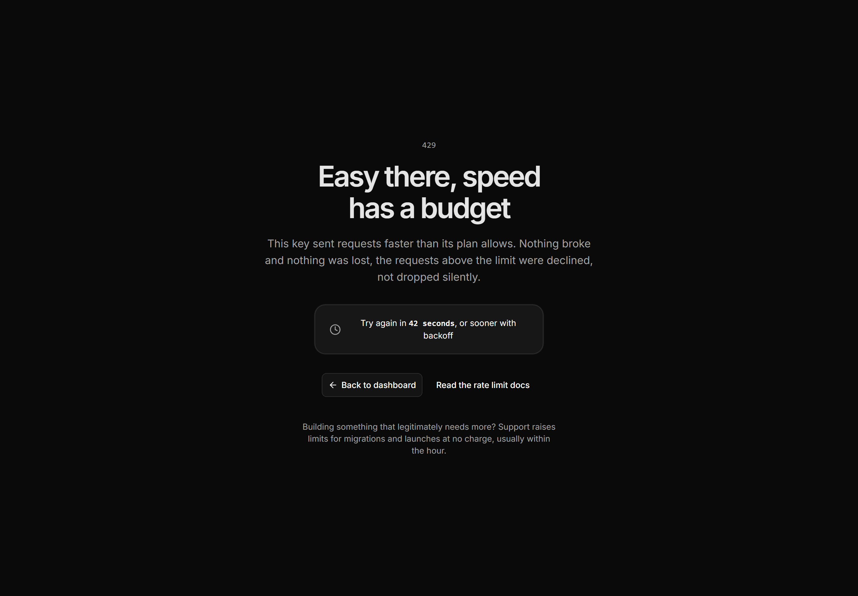 Marketing Utility Page: Rate Limited 429