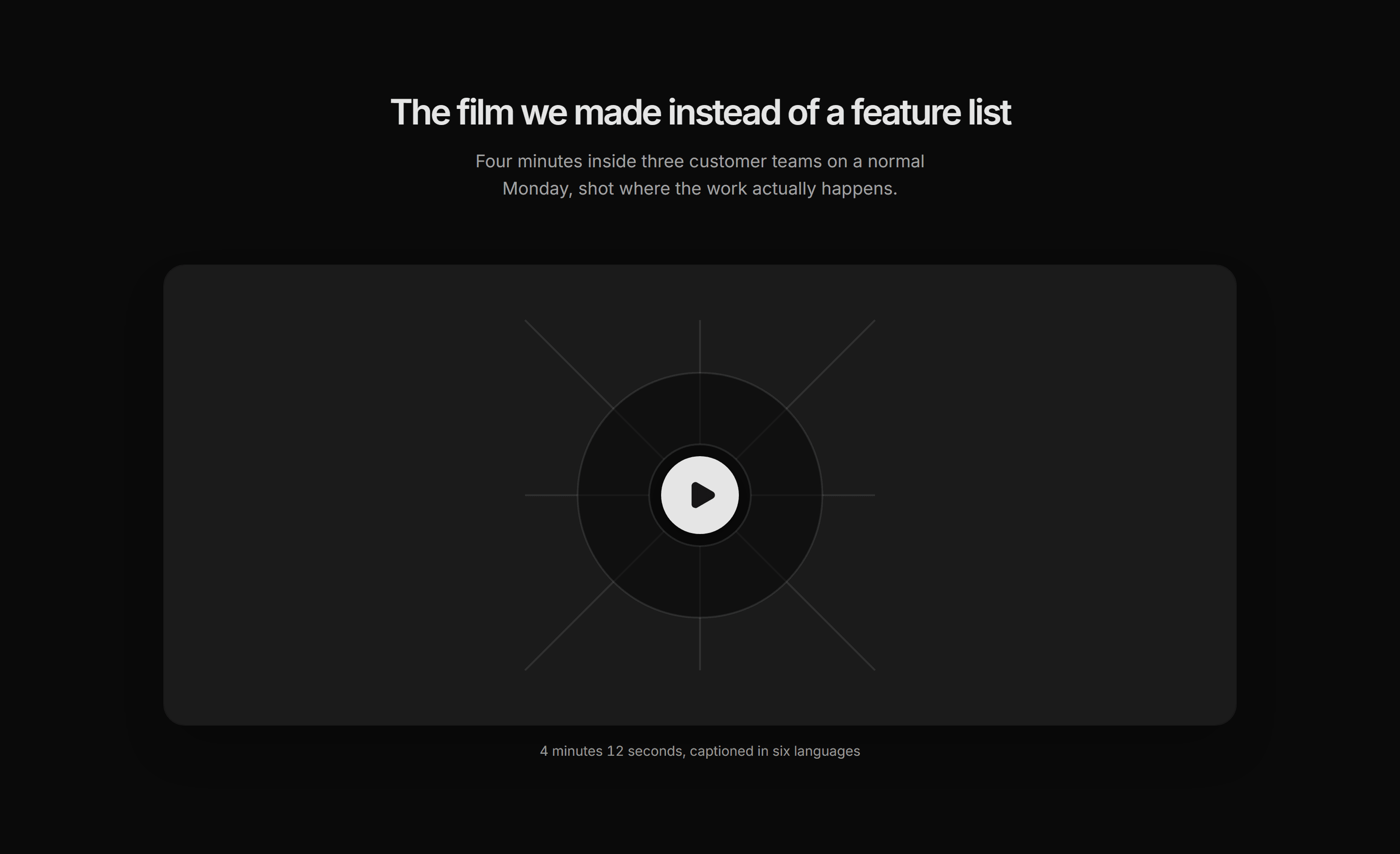 Marketing Video: Centered Video Showcase