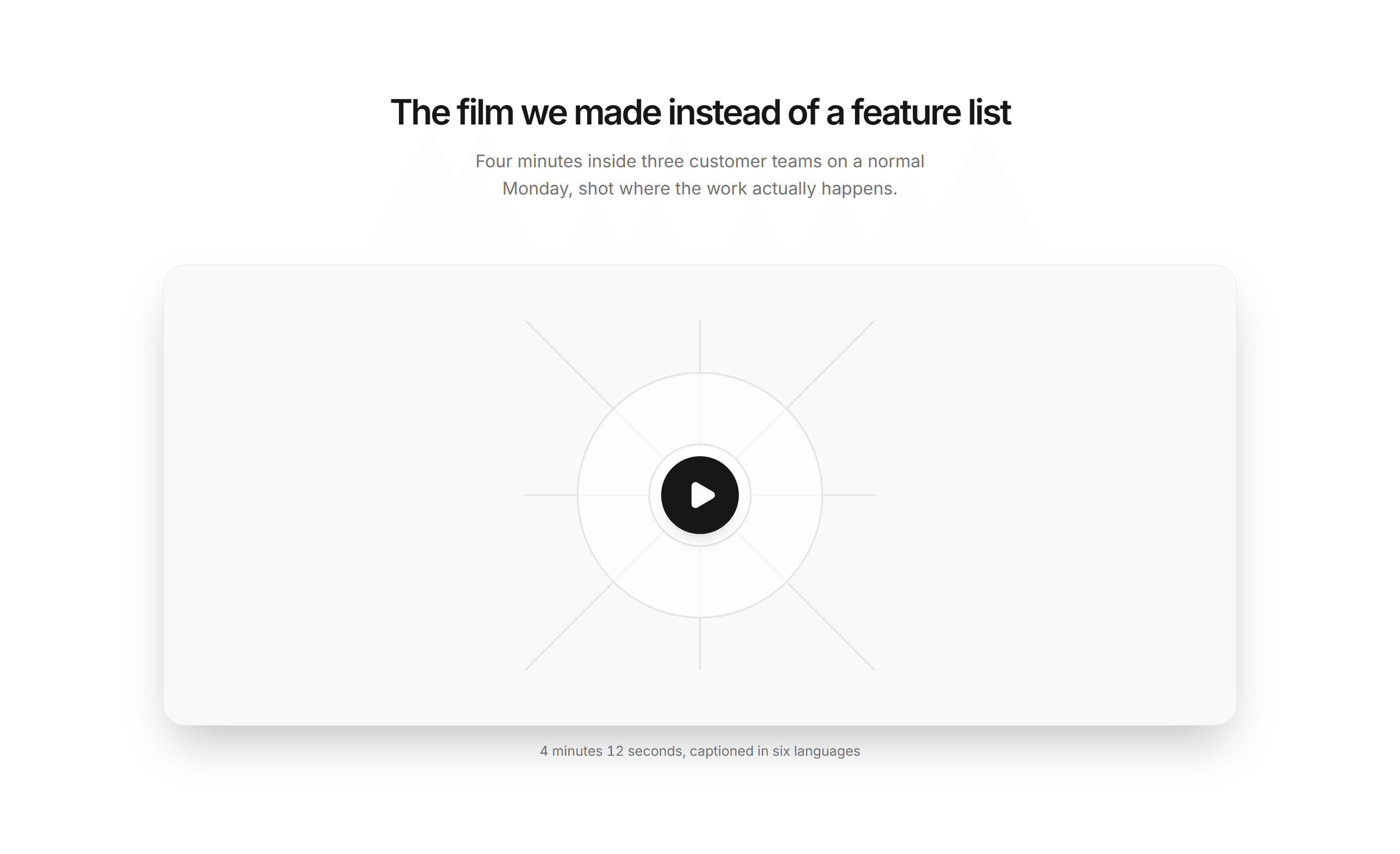 Marketing Video: Centered Video Showcase