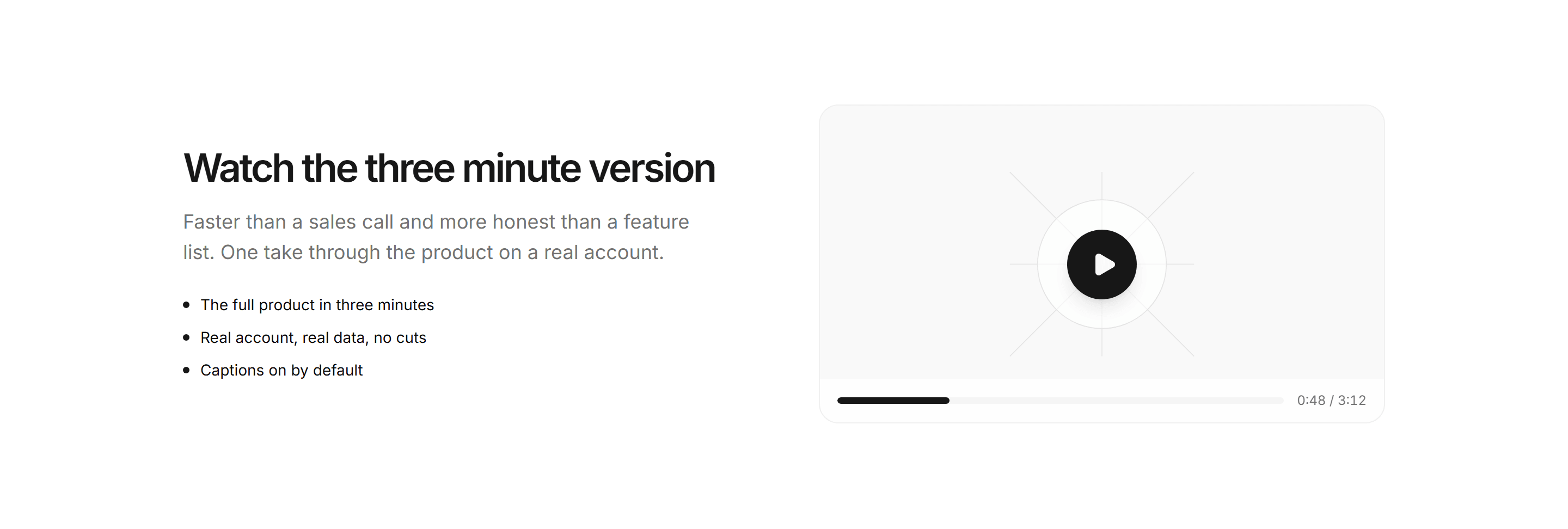 Marketing Video: Video Player Split