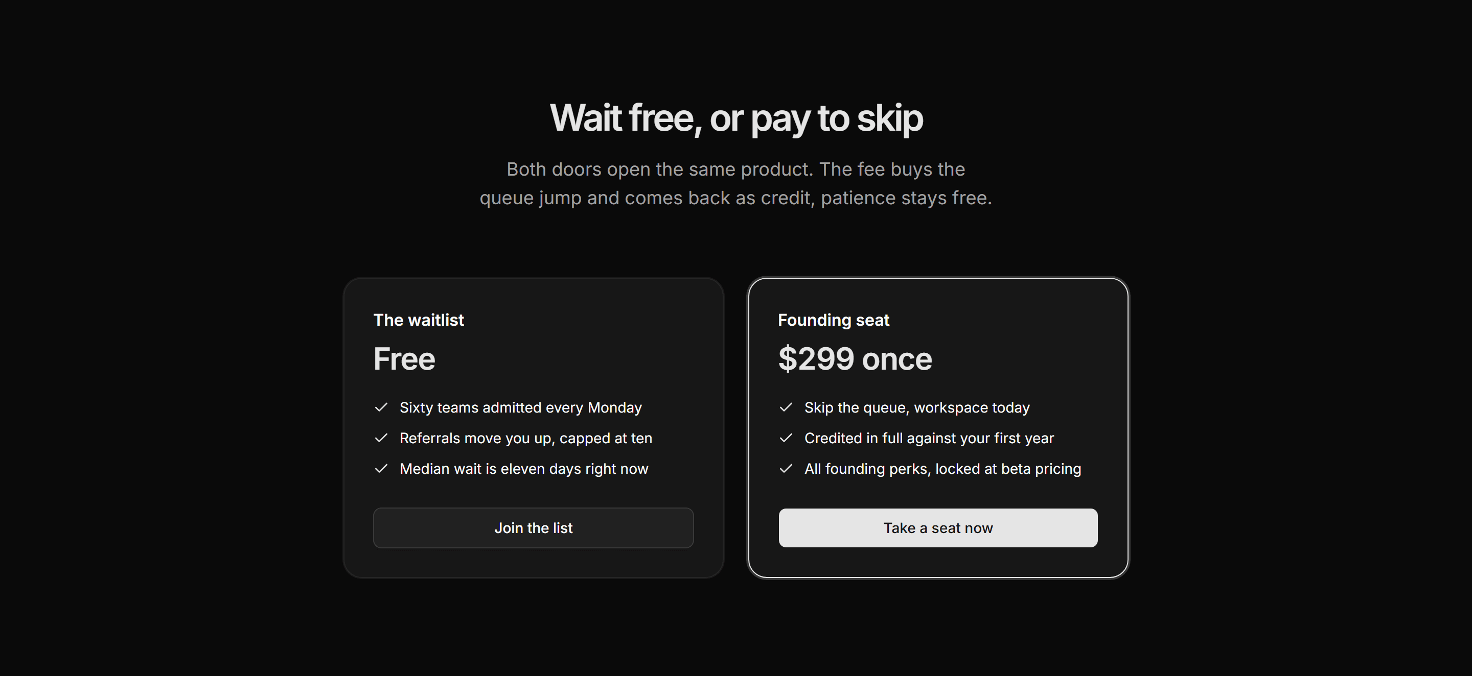 Marketing Waitlist: Early Access Tiers