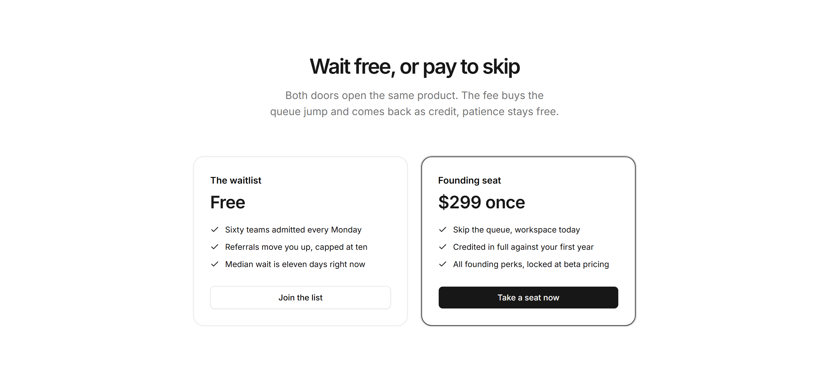 Marketing Waitlist: Early Access Tiers