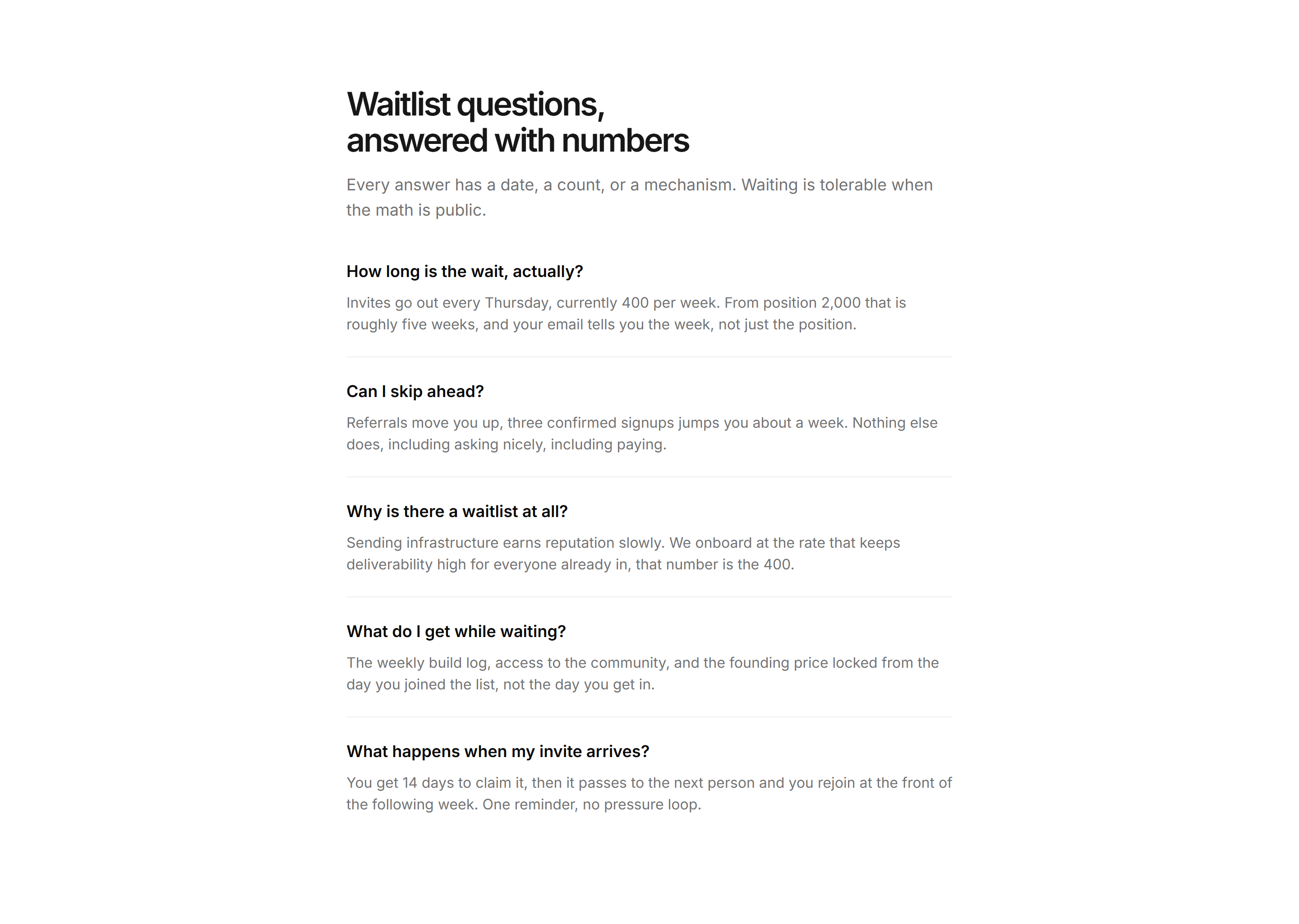 Marketing Waitlist: Waitlist Faq Compact