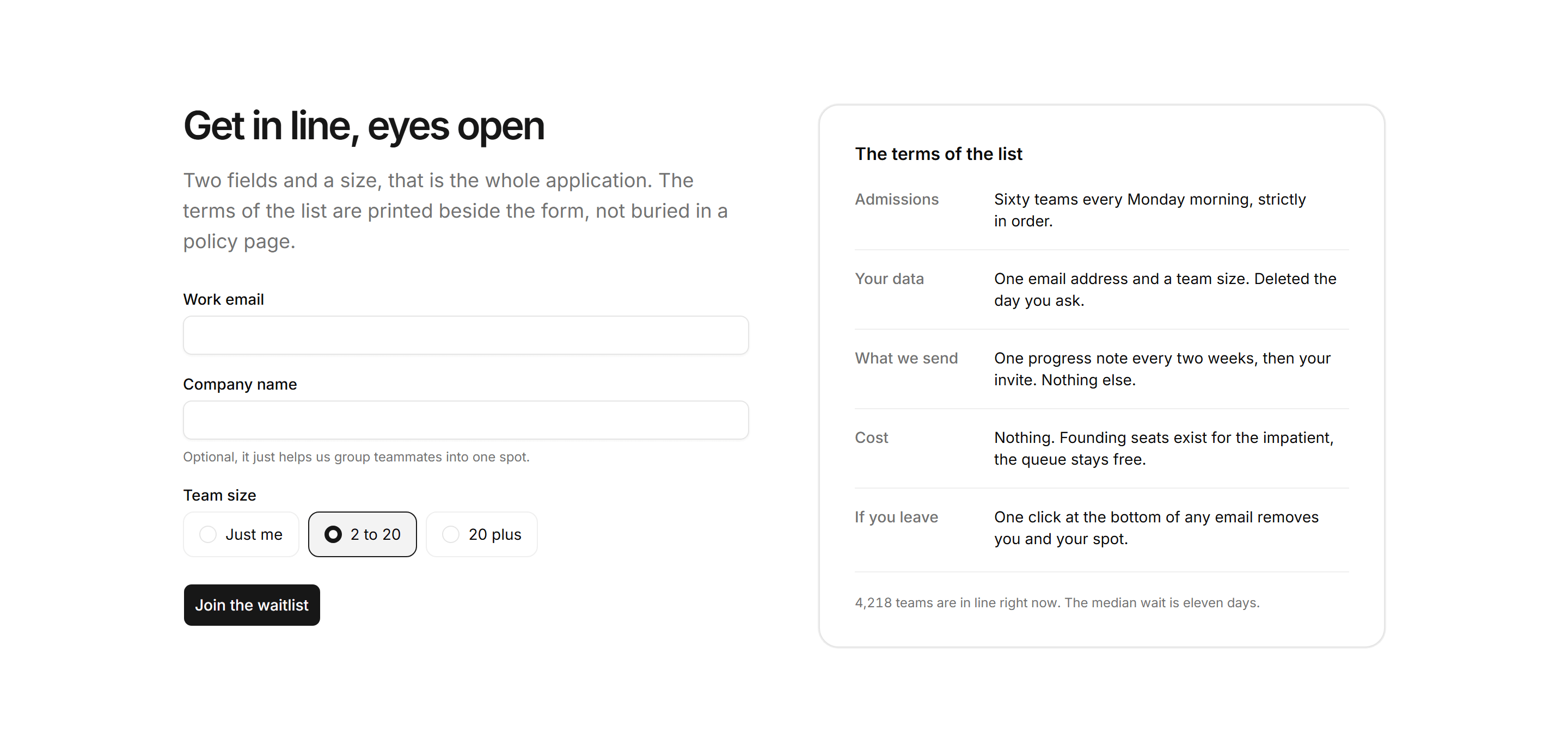 Marketing Waitlist: Waitlist Signup Split