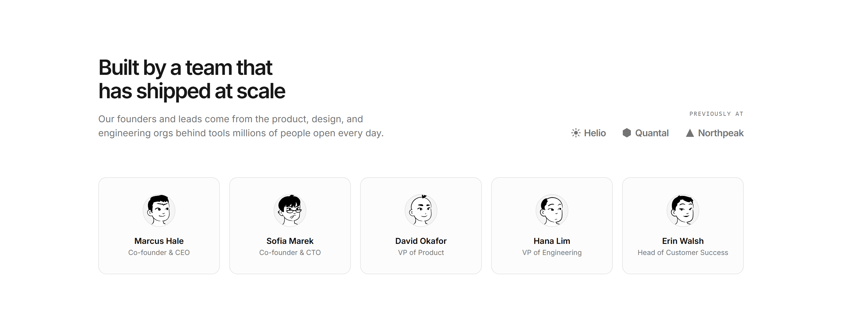 Modern SaaS About: Leadership Team