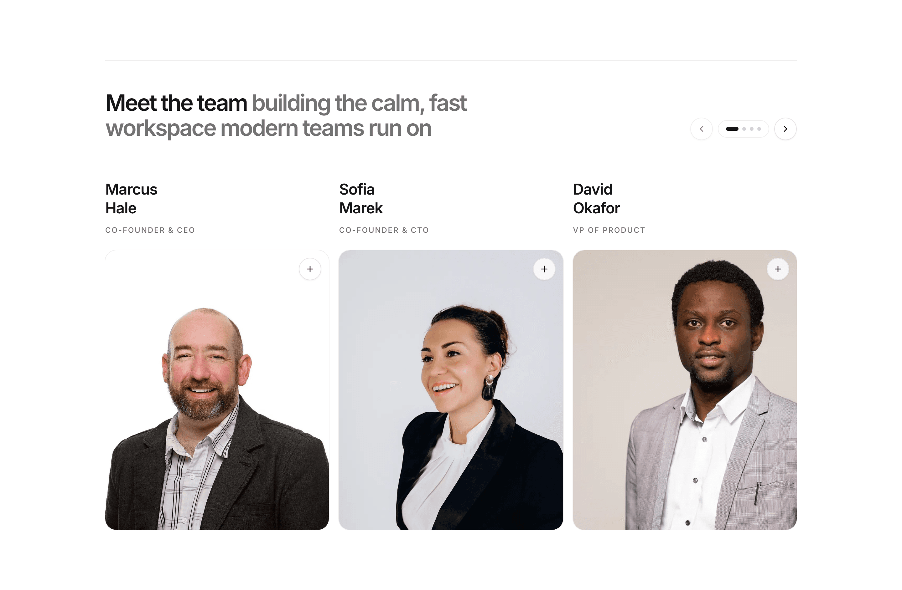 Modern SaaS About: Meet the Team