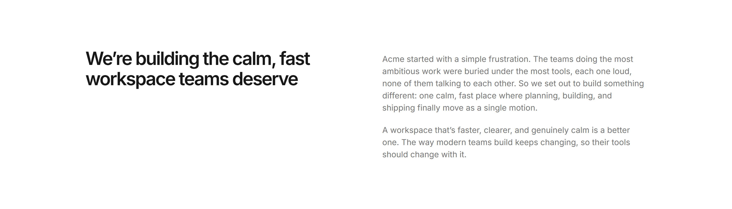 Modern SaaS About: Our Purpose