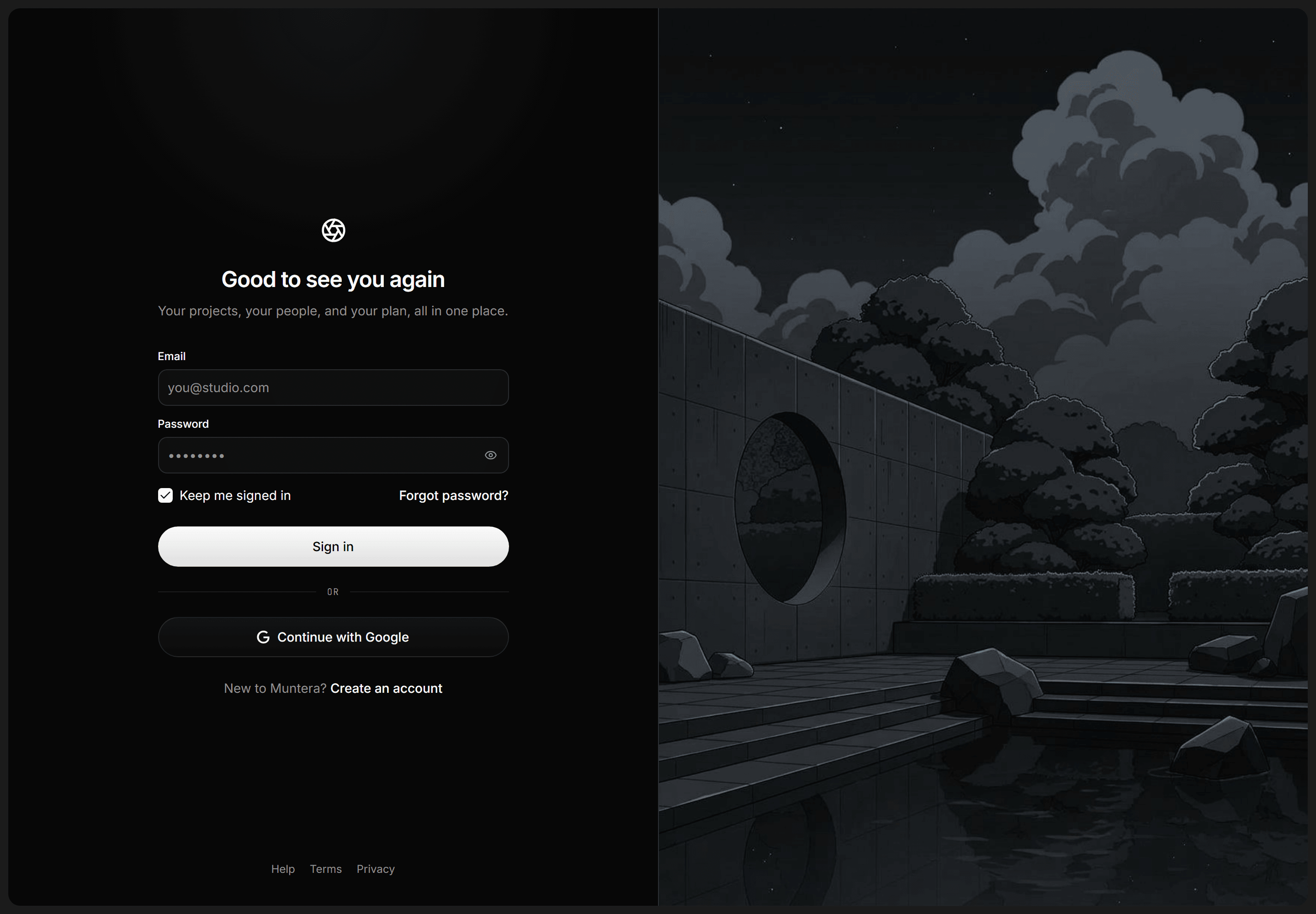 Modern SaaS Auth Page: Split Login Illustrated