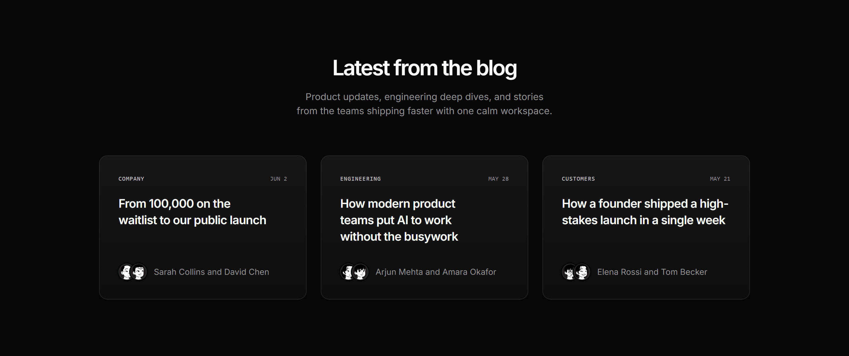 Modern SaaS Blog: Article Card Grid