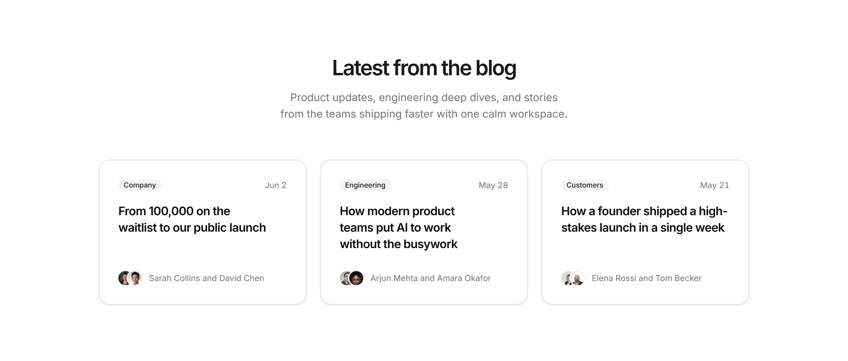 Modern SaaS Blog: Article Card Grid