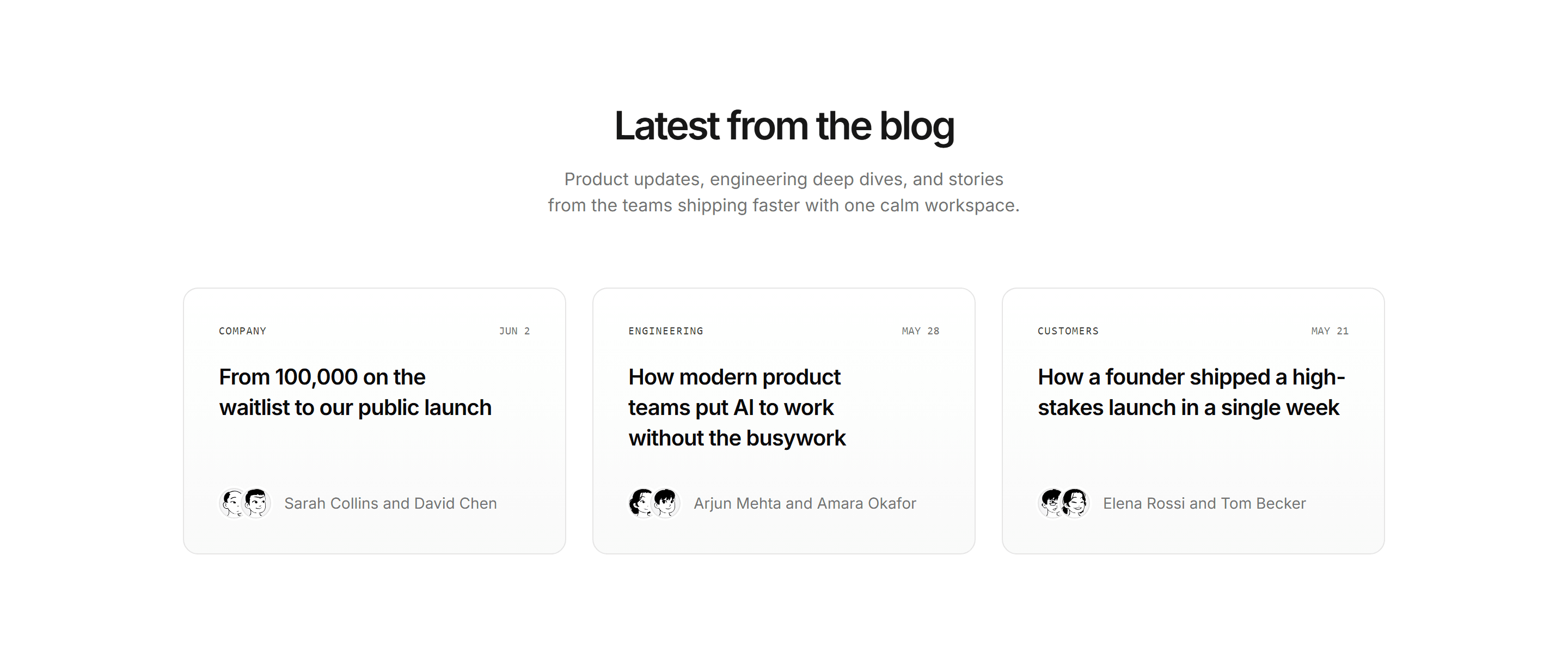 Modern SaaS Blog: Article Card Grid