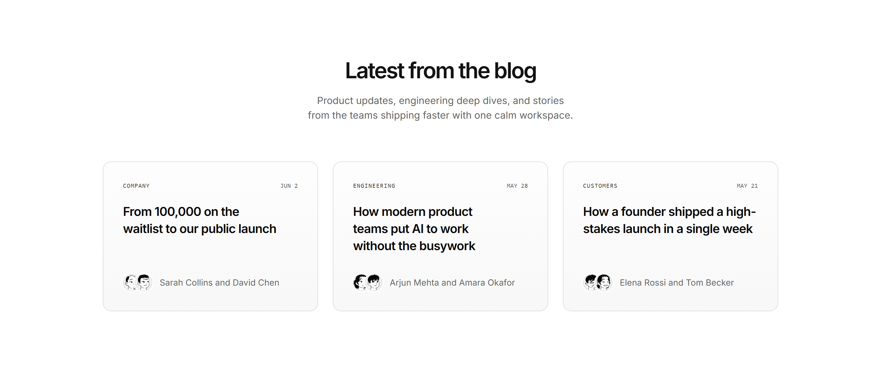Modern SaaS Blog: Article Card Grid