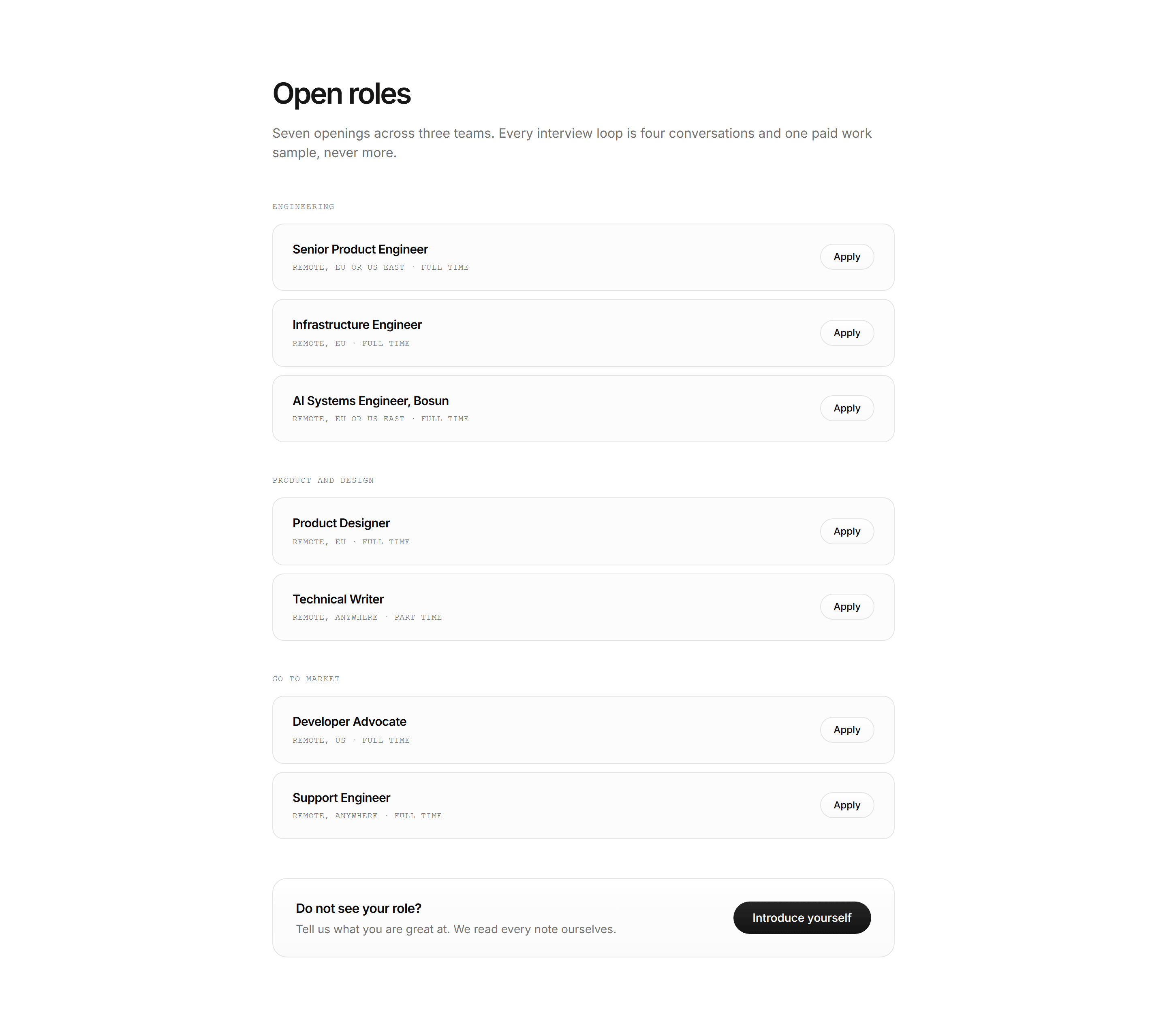 Modern SaaS Career: Open Roles List
