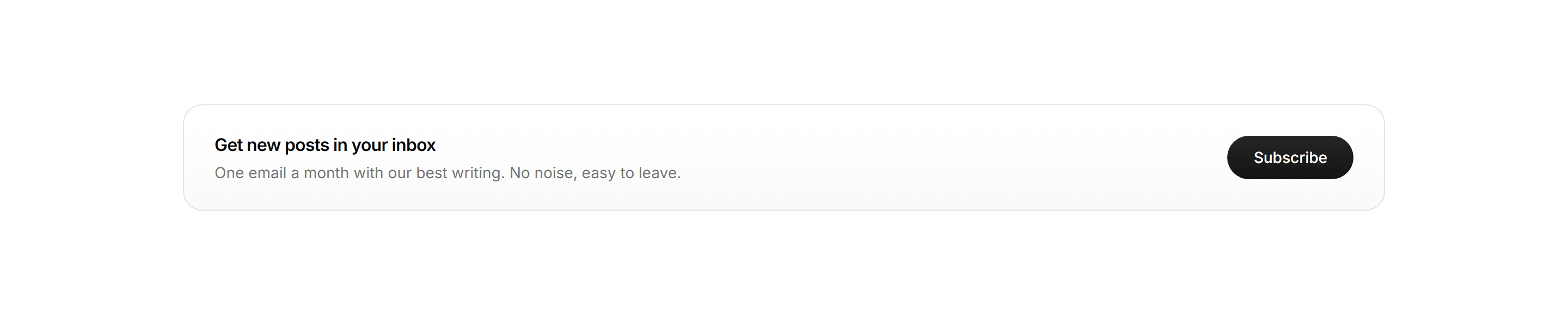 Modern SaaS CTA: Newsletter Signup Strip