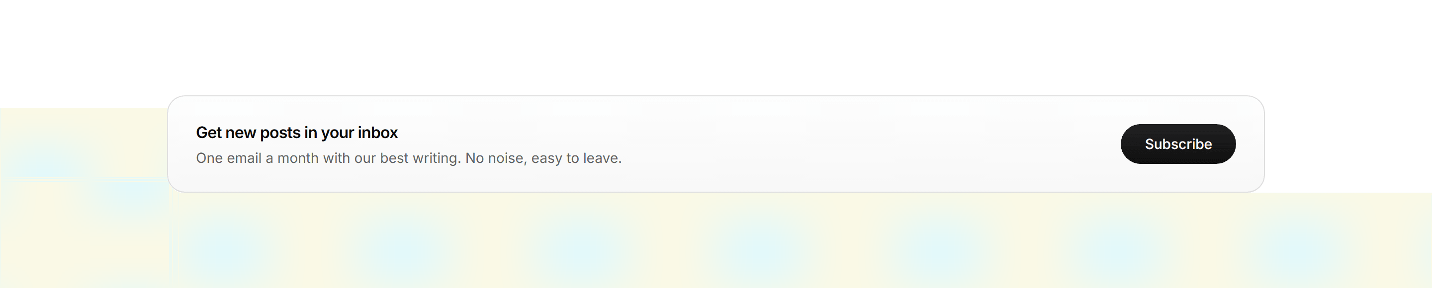 Modern SaaS CTA: Newsletter Signup Strip