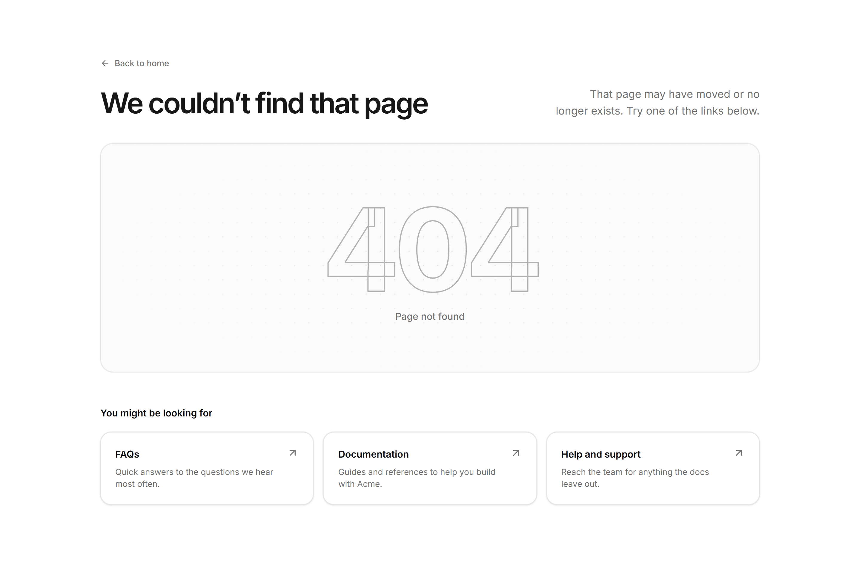Modern SaaS Error Page: Split With Links