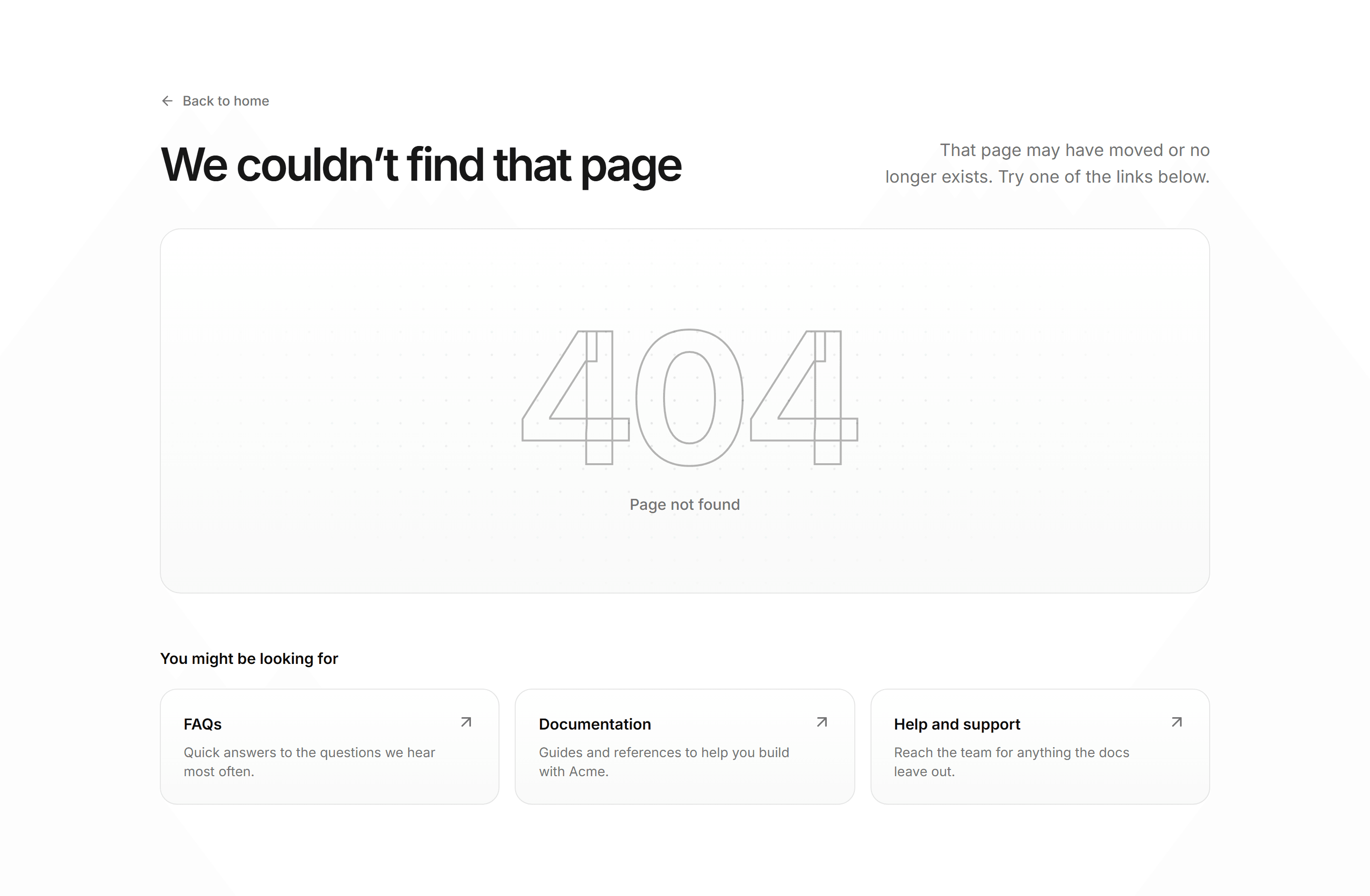 Modern SaaS Error Page: Split With Links