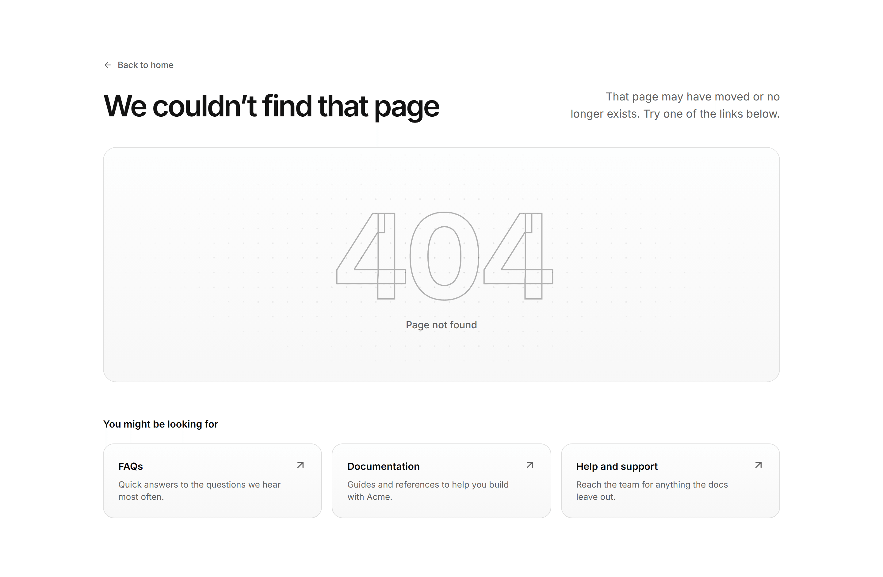 Modern SaaS Error Page: Split With Links