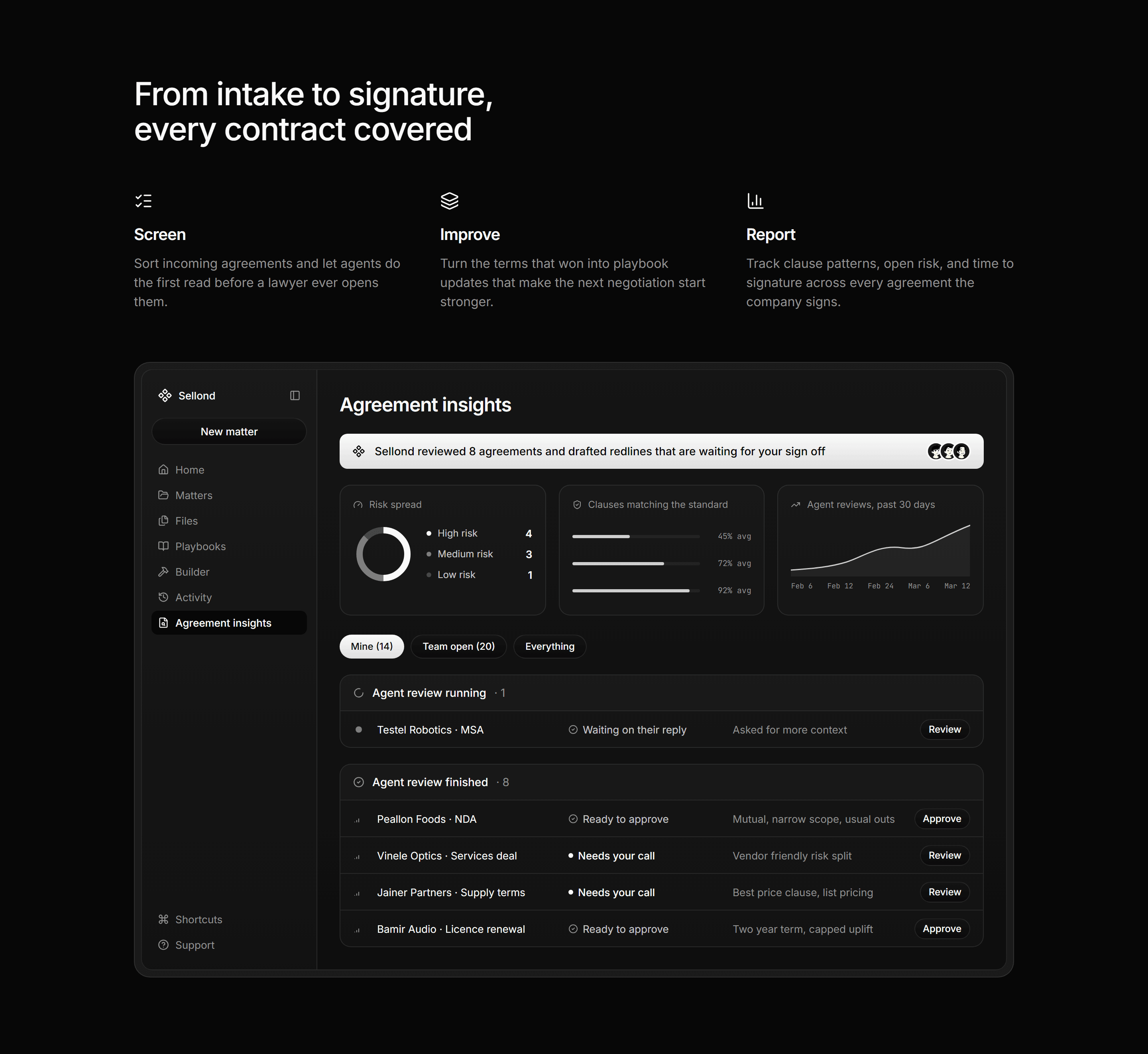 Modern SaaS Feature: Three Columns with App Mockup