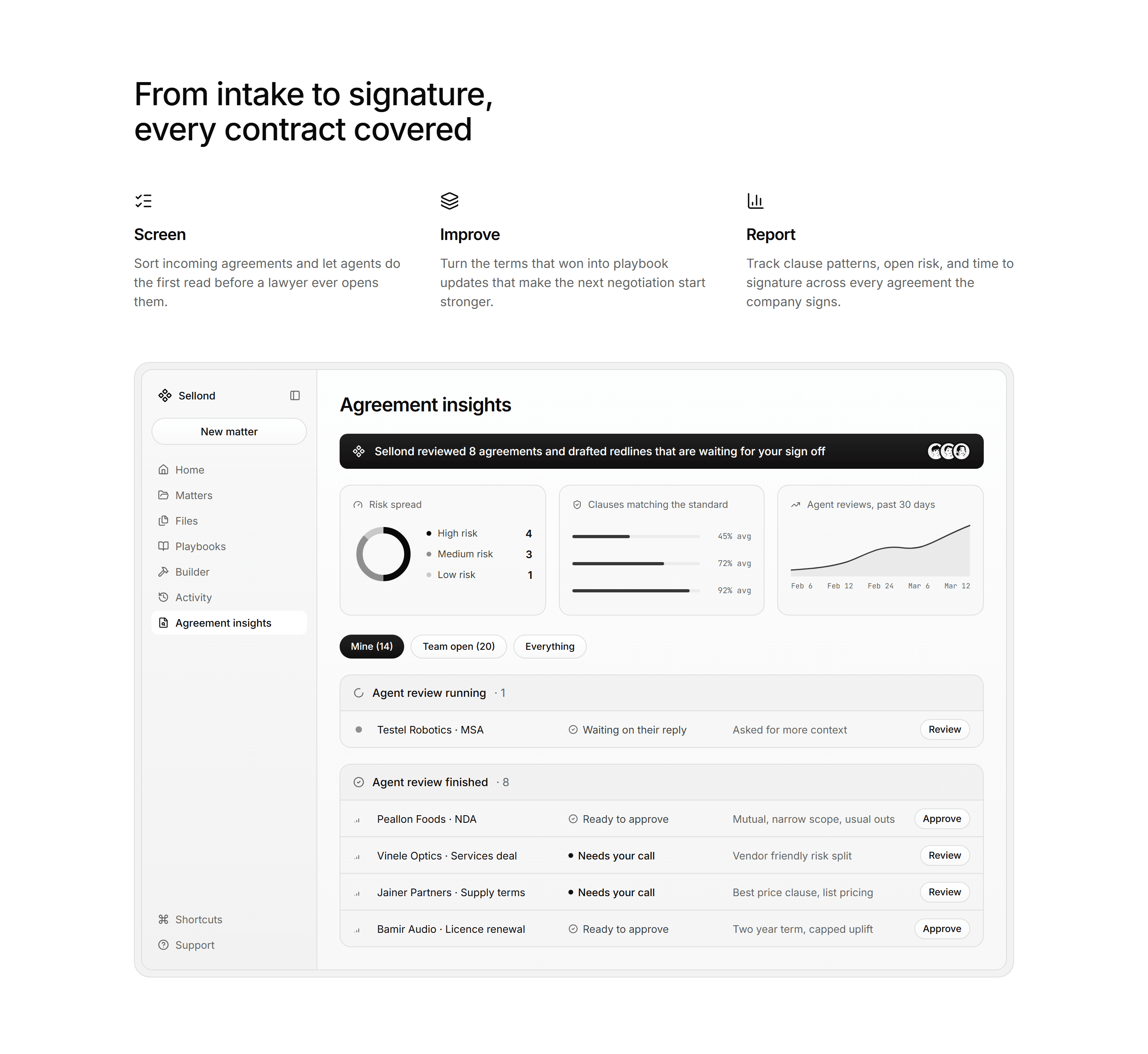 Modern SaaS Feature: Three Columns with App Mockup