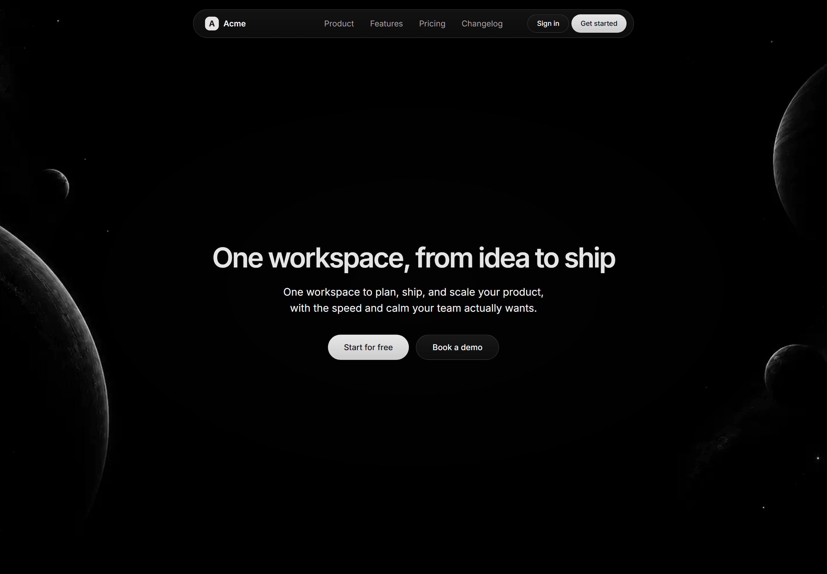 Modern SaaS Hero: Centered With Backdrop