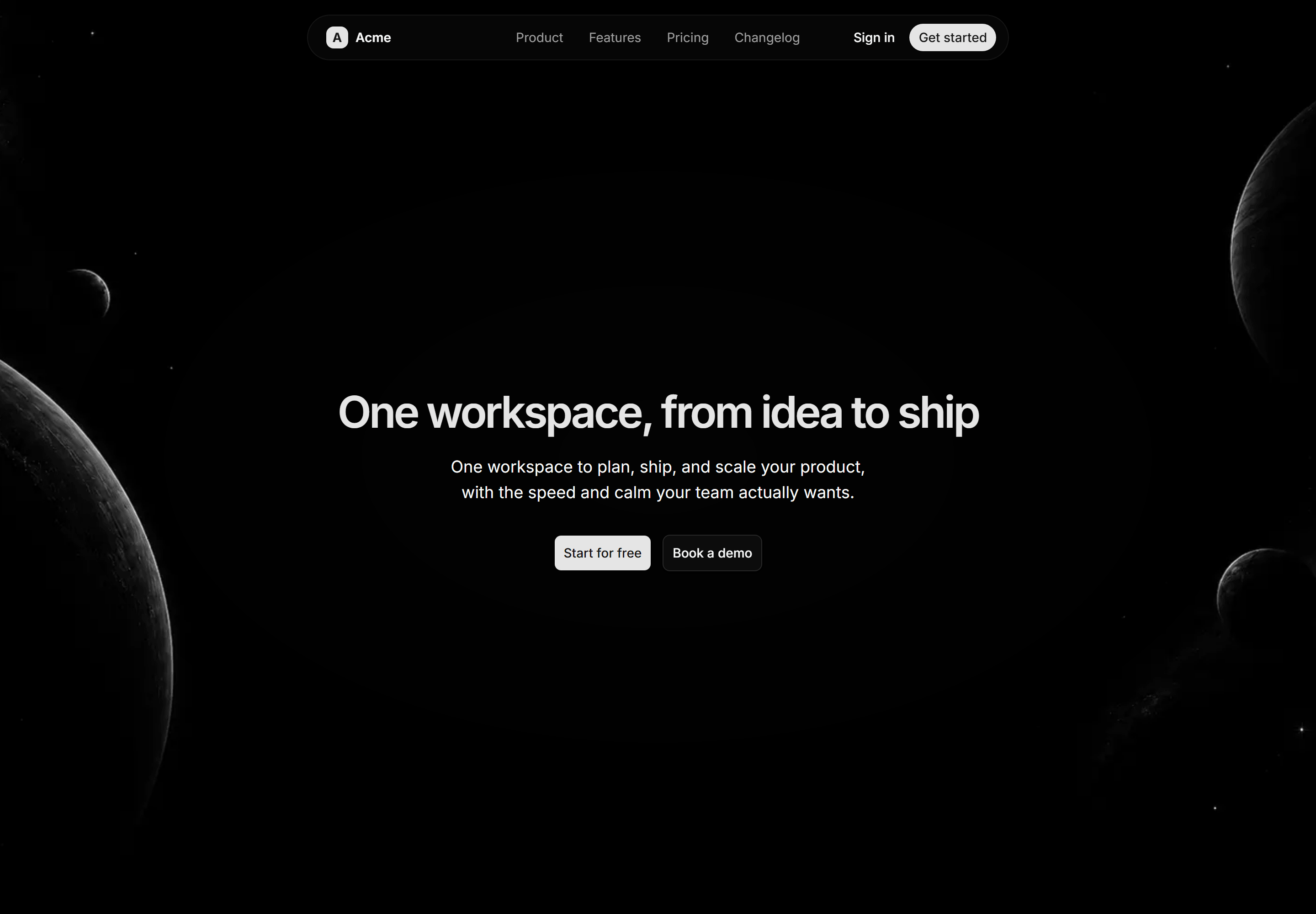 Modern SaaS Hero: Centered With Backdrop