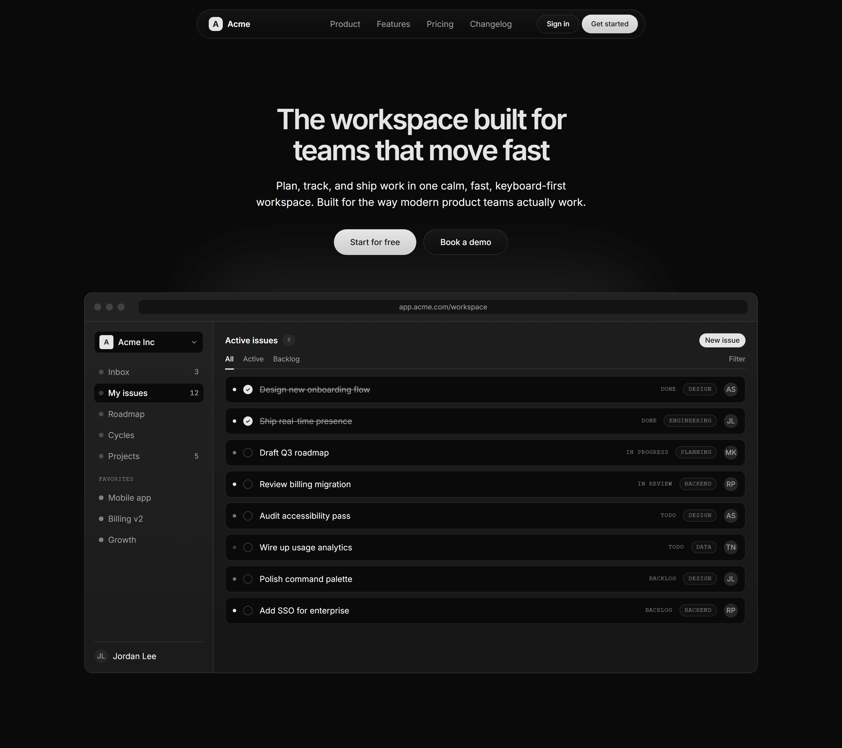 Modern SaaS Hero: Centered With Product Image