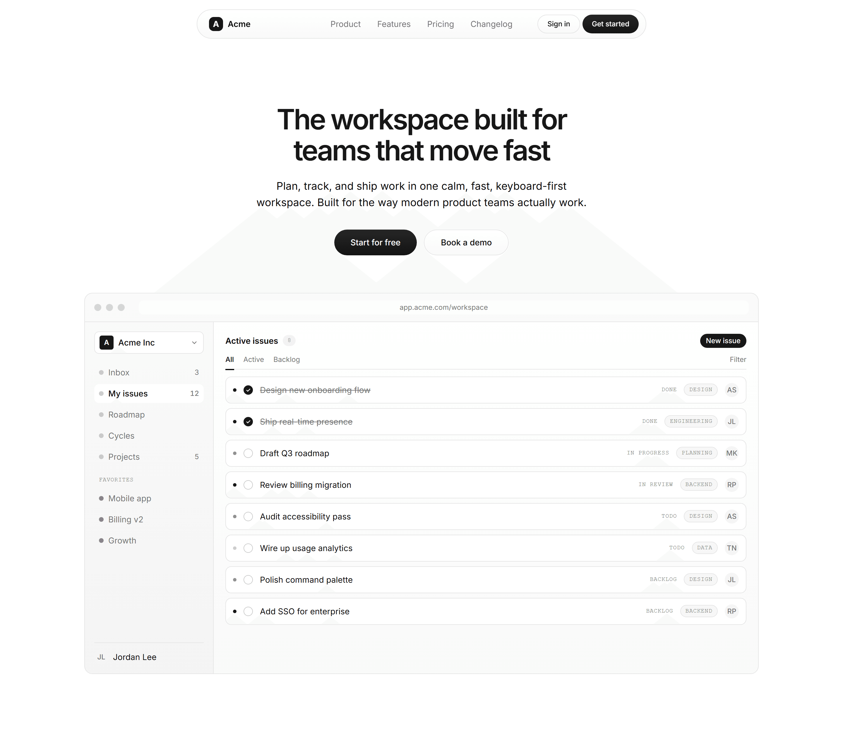 Modern SaaS Hero: Centered With Product Image