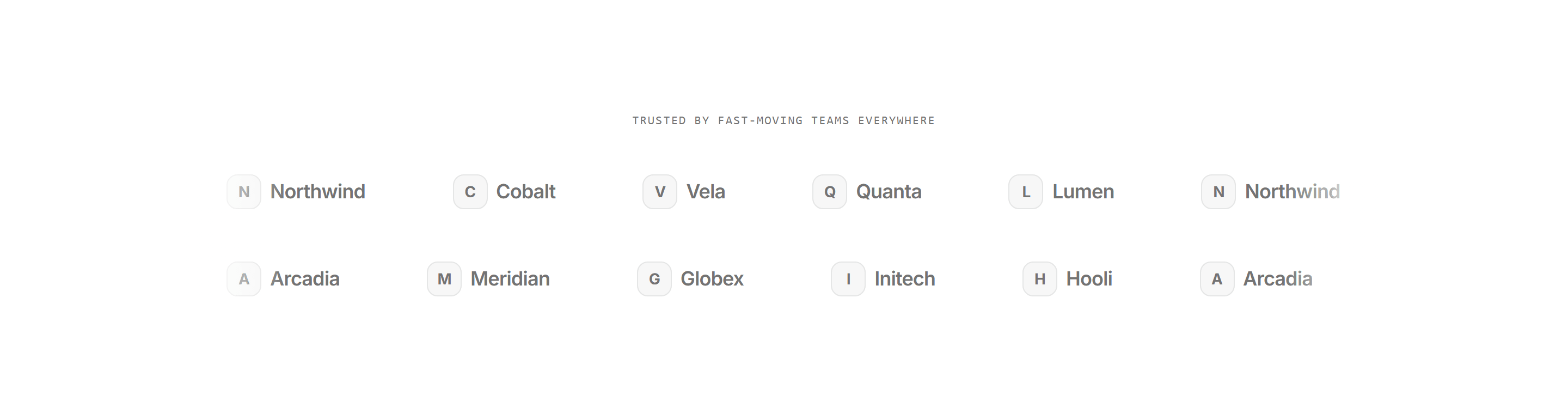 Modern SaaS Logo Cloud: Dual Marquee