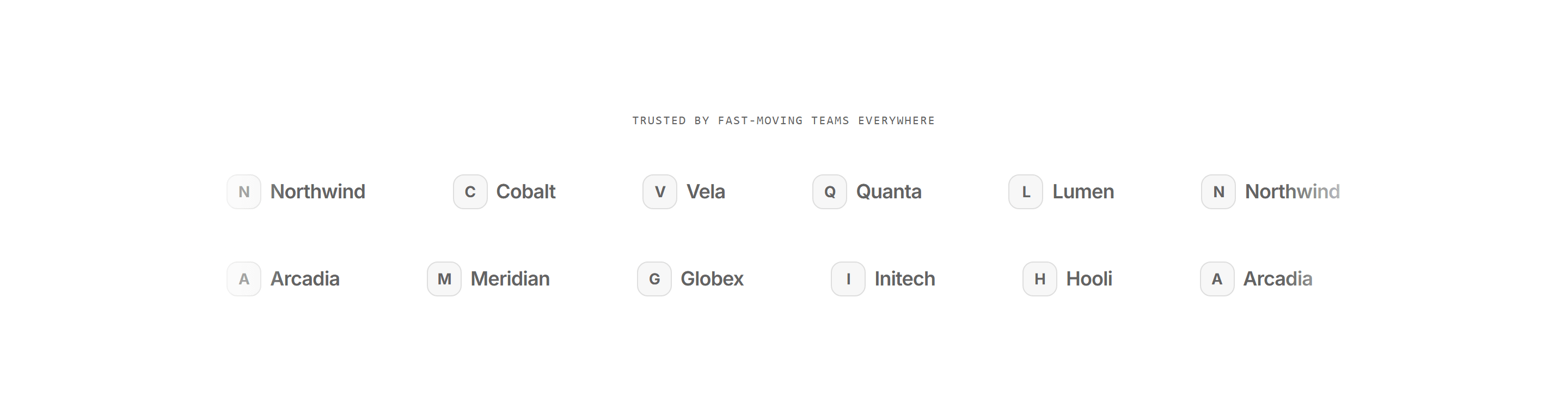 Modern SaaS Logo Cloud: Dual Marquee