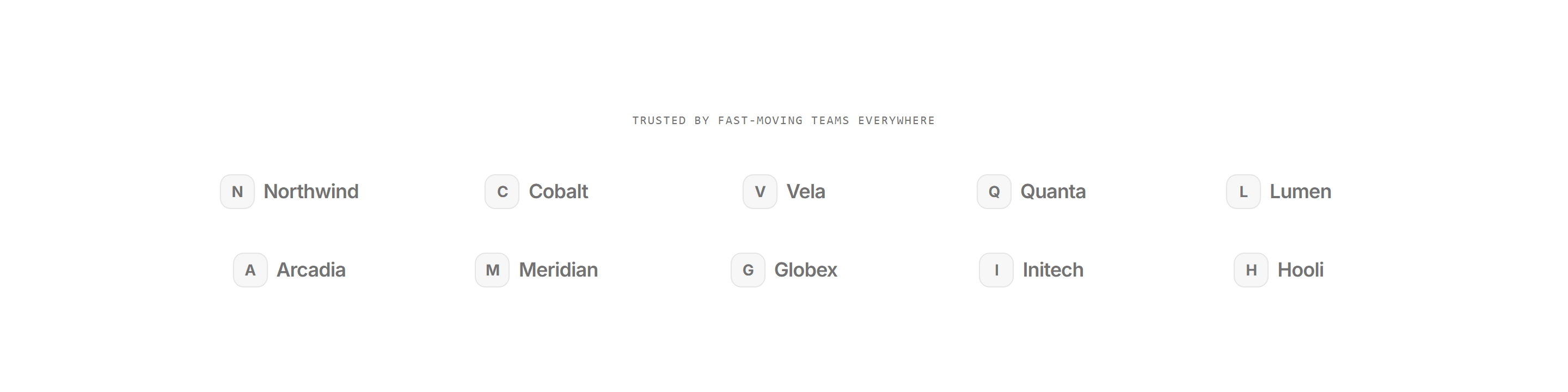 Modern SaaS Logo Cloud: Simple Grid