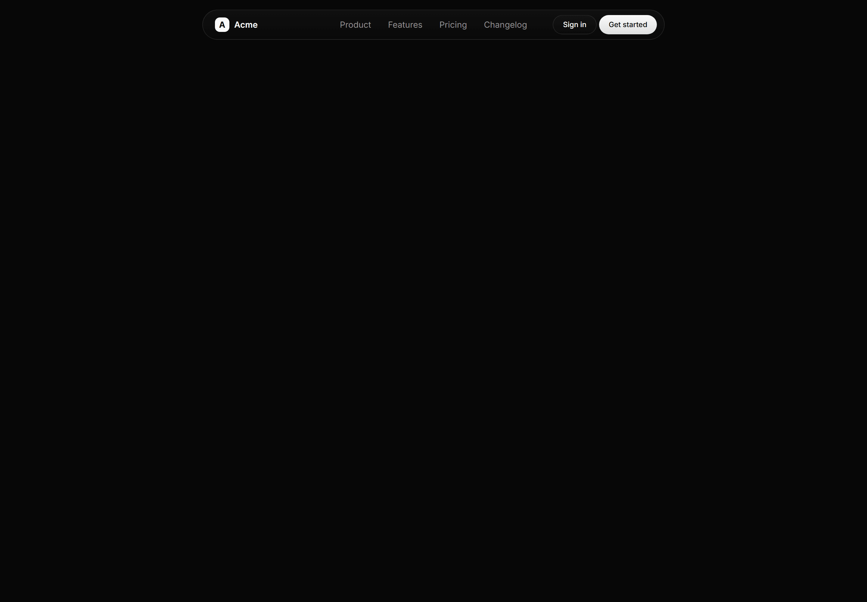 Modern SaaS Navbar: Centered Oval