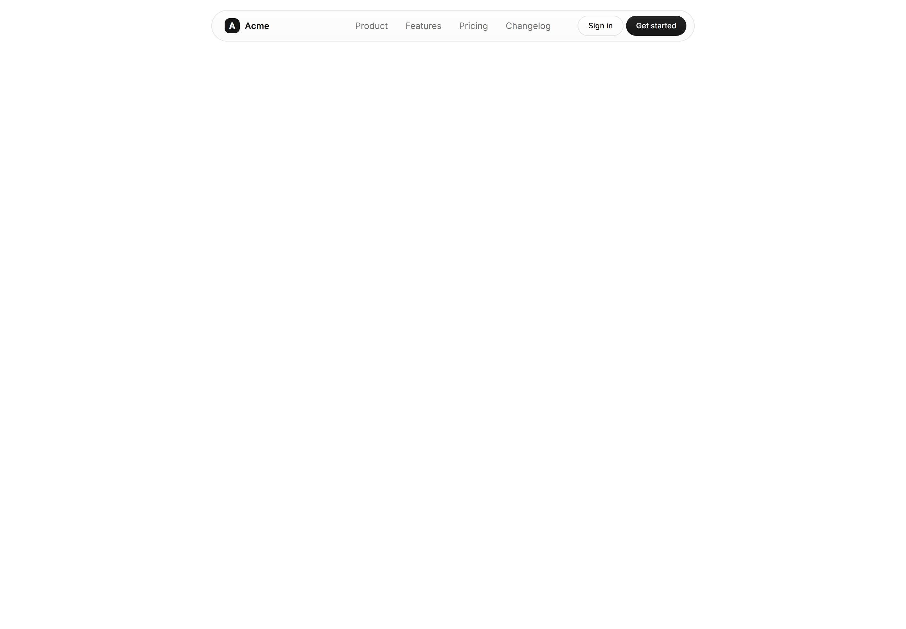 Modern SaaS Navbar: Centered Oval