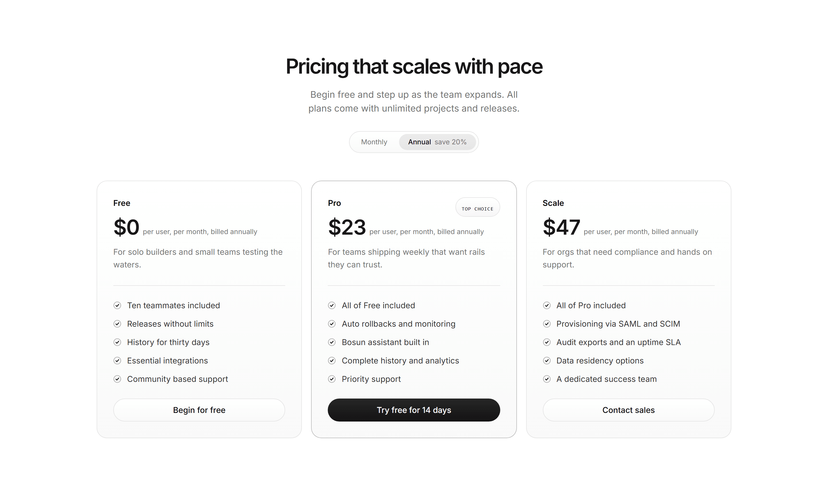 Modern SaaS Pricing: Depth Tier Cards