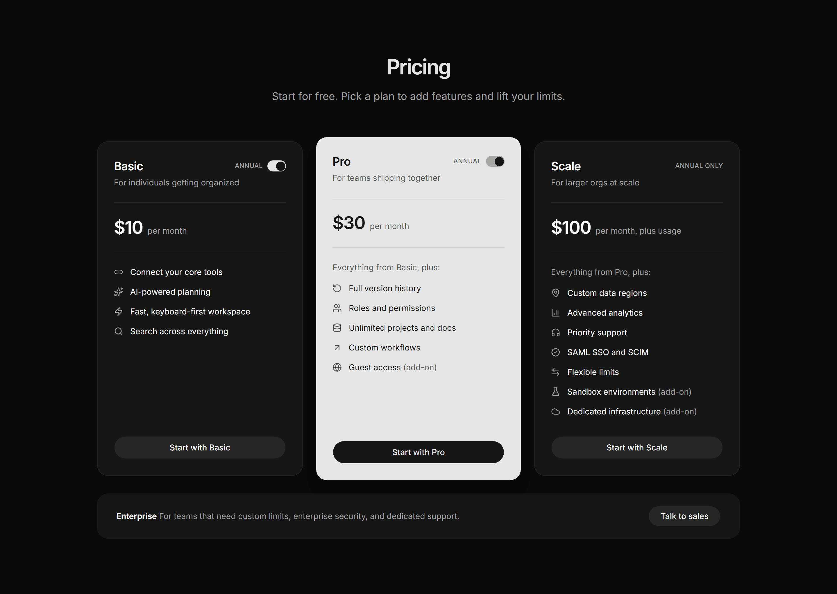 Modern SaaS Pricing: Three Tier