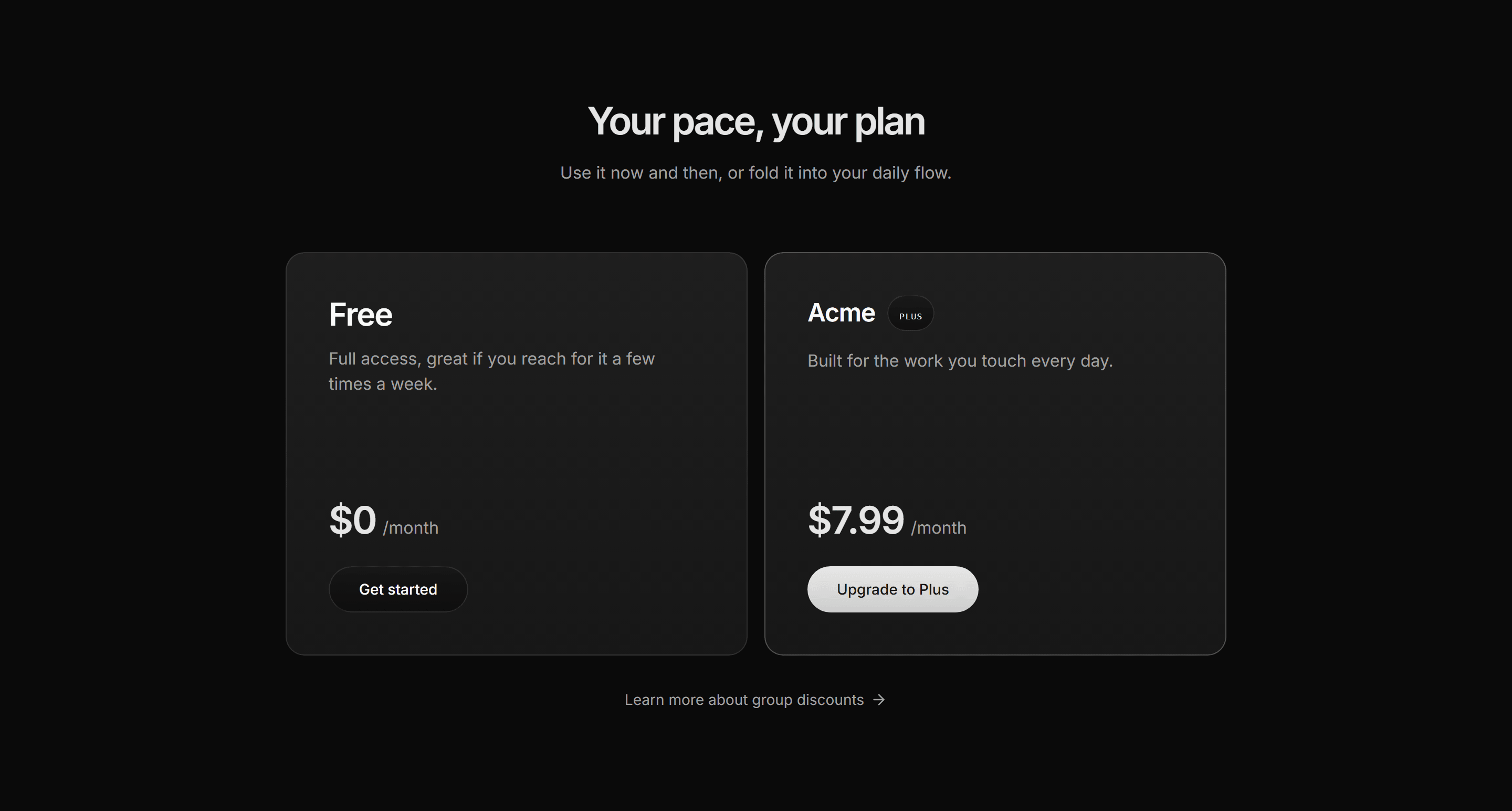 Modern SaaS Pricing: Two Plans
