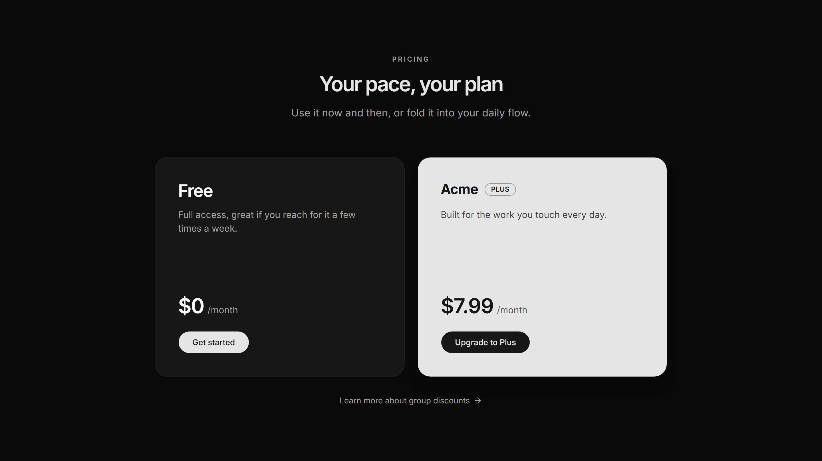 Modern SaaS Pricing: Two Plans
