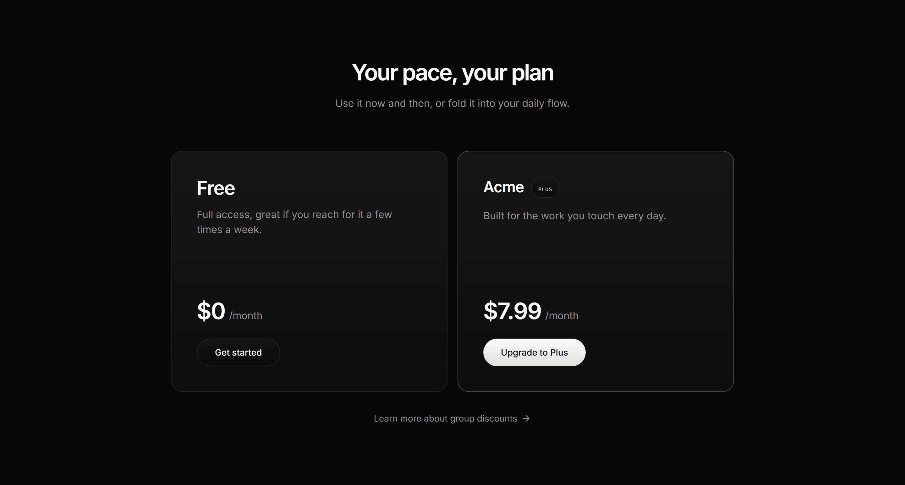 Modern SaaS Pricing: Two Plans