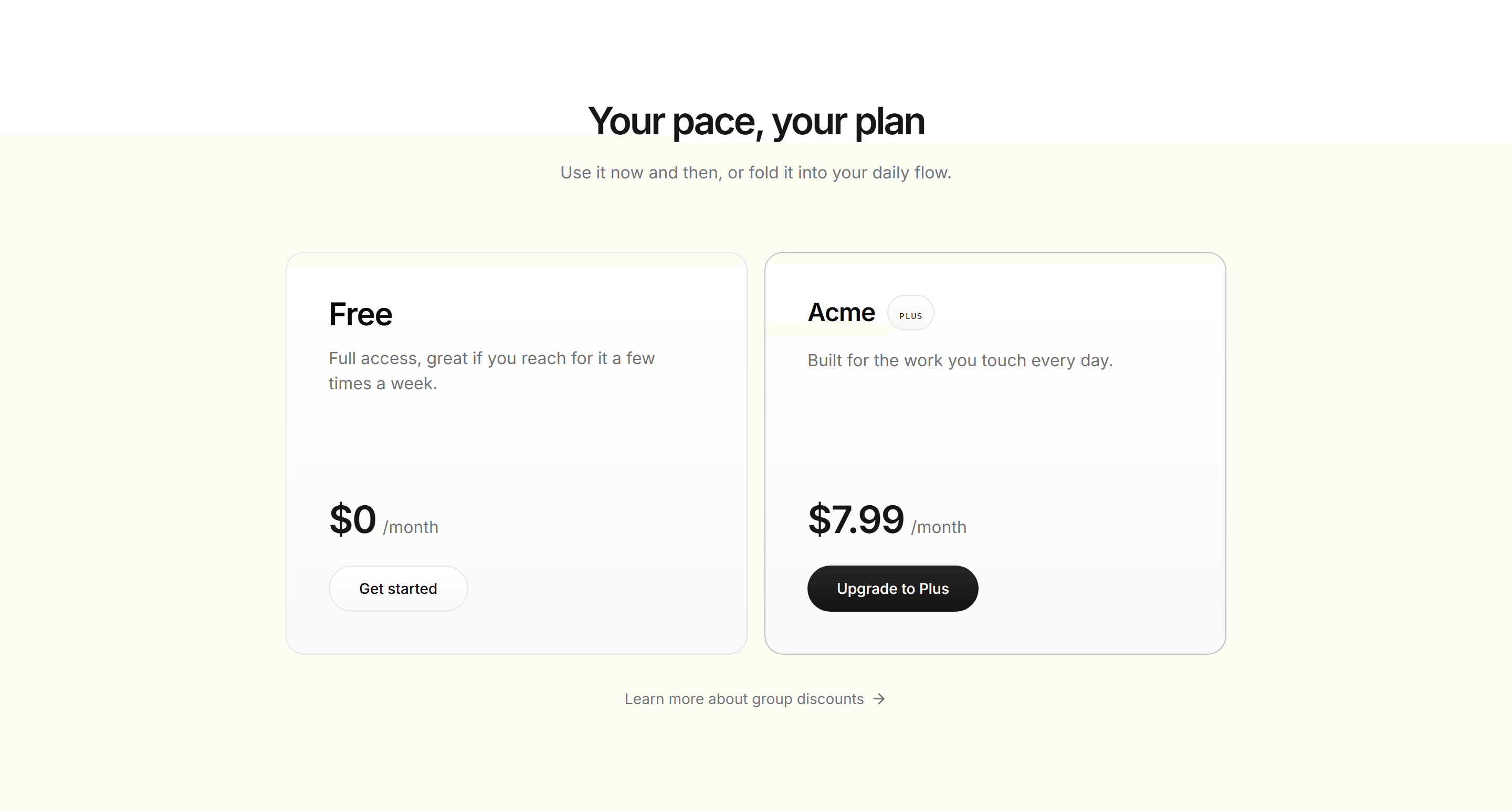 Modern SaaS Pricing: Two Plans