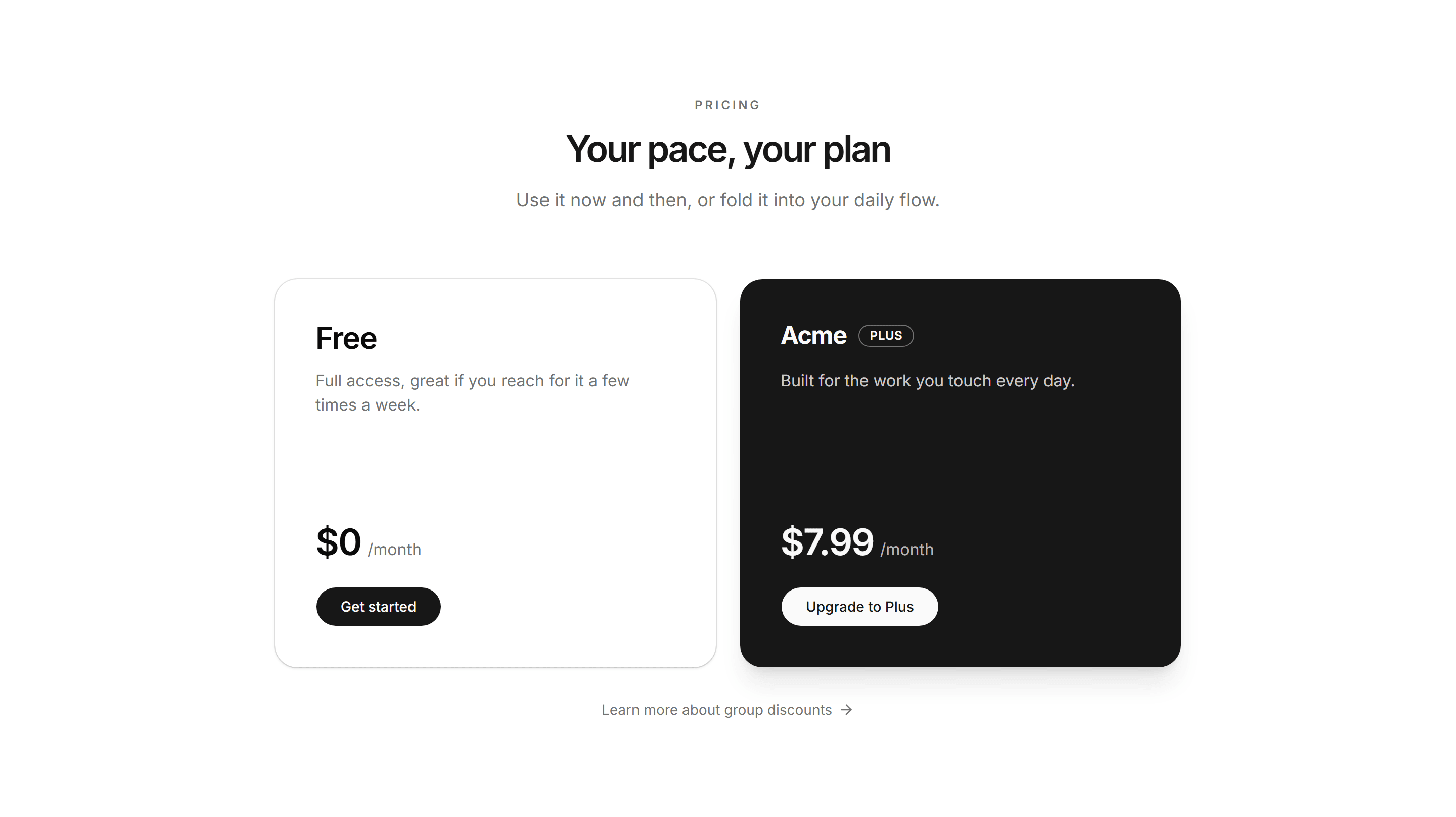 Modern SaaS Pricing: Two Plans