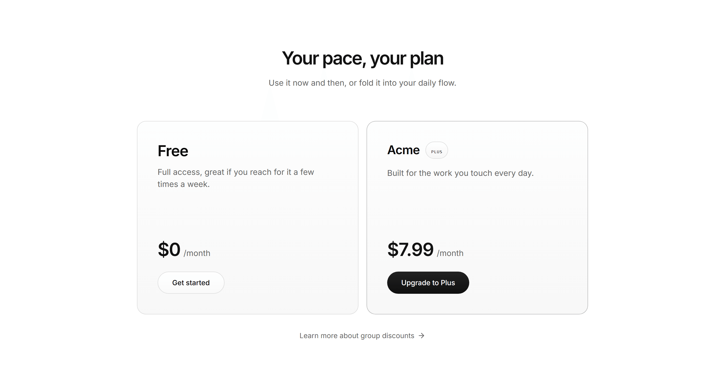Modern SaaS Pricing: Two Plans