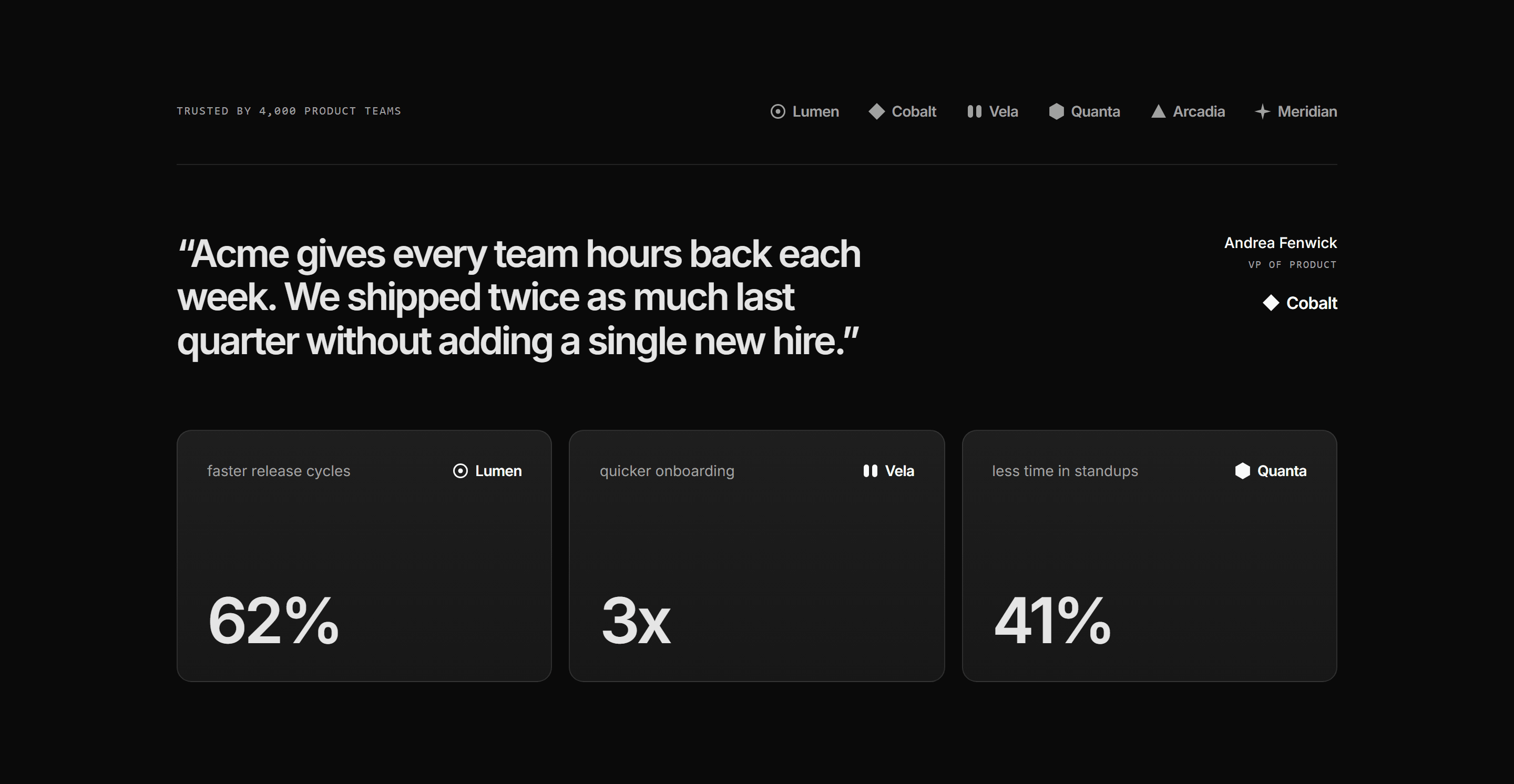 Modern SaaS Testimonial: Spotlight With Stats