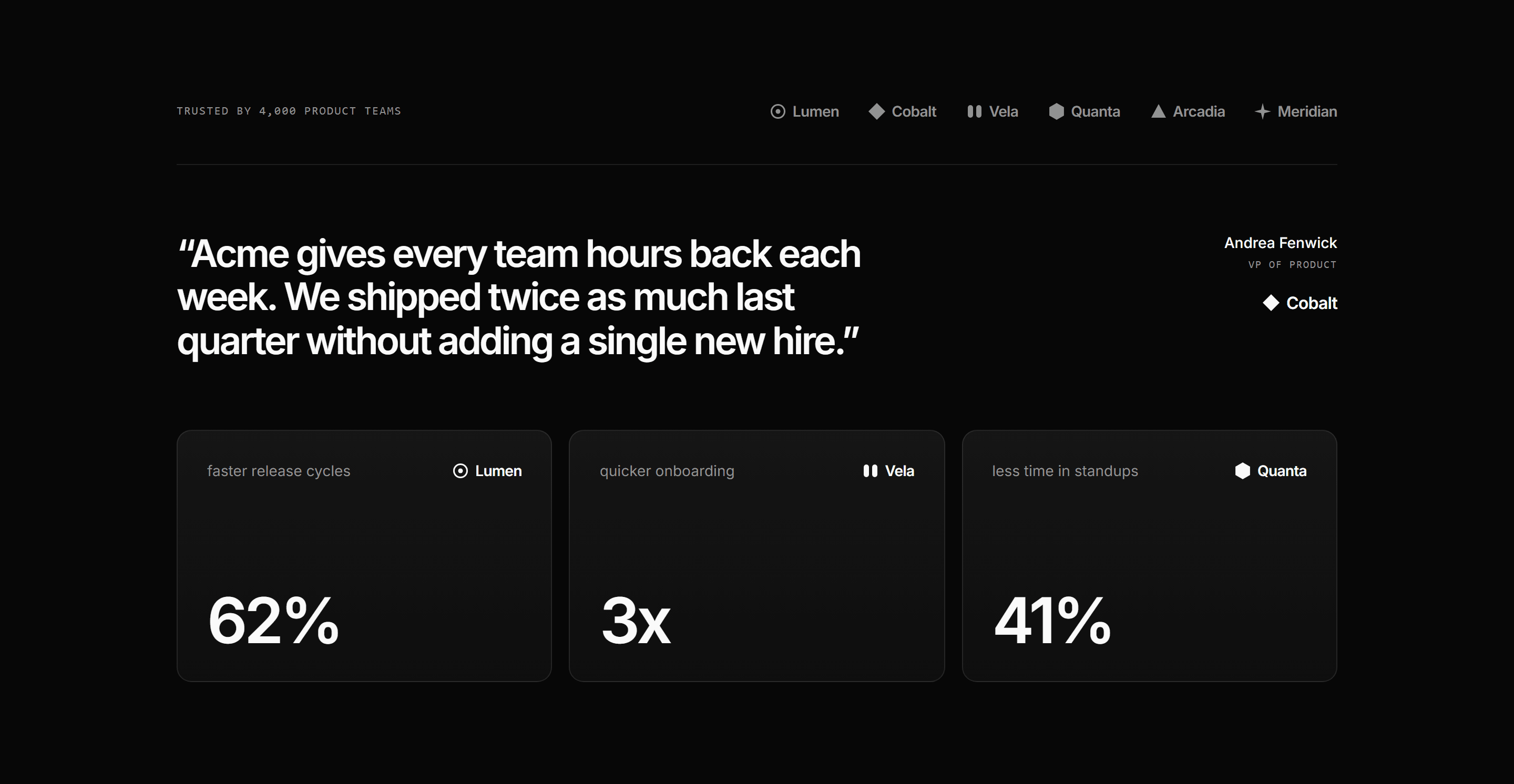 Modern SaaS Testimonial: Spotlight With Stats
