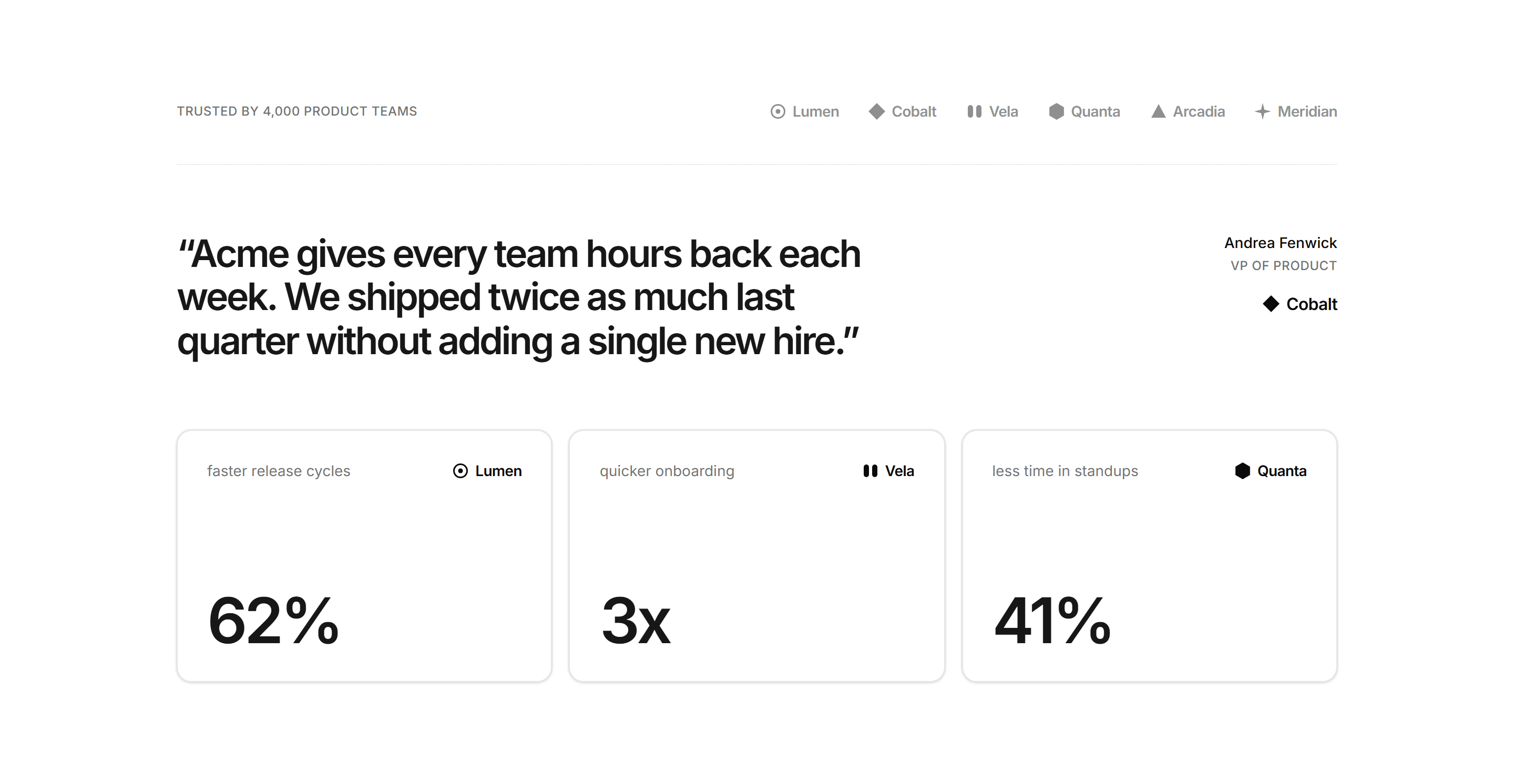 Modern SaaS Testimonial: Spotlight With Stats