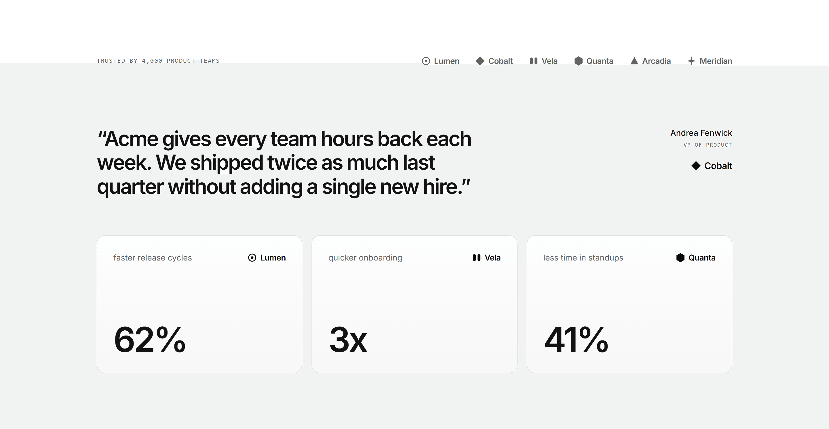 Modern SaaS Testimonial: Spotlight With Stats