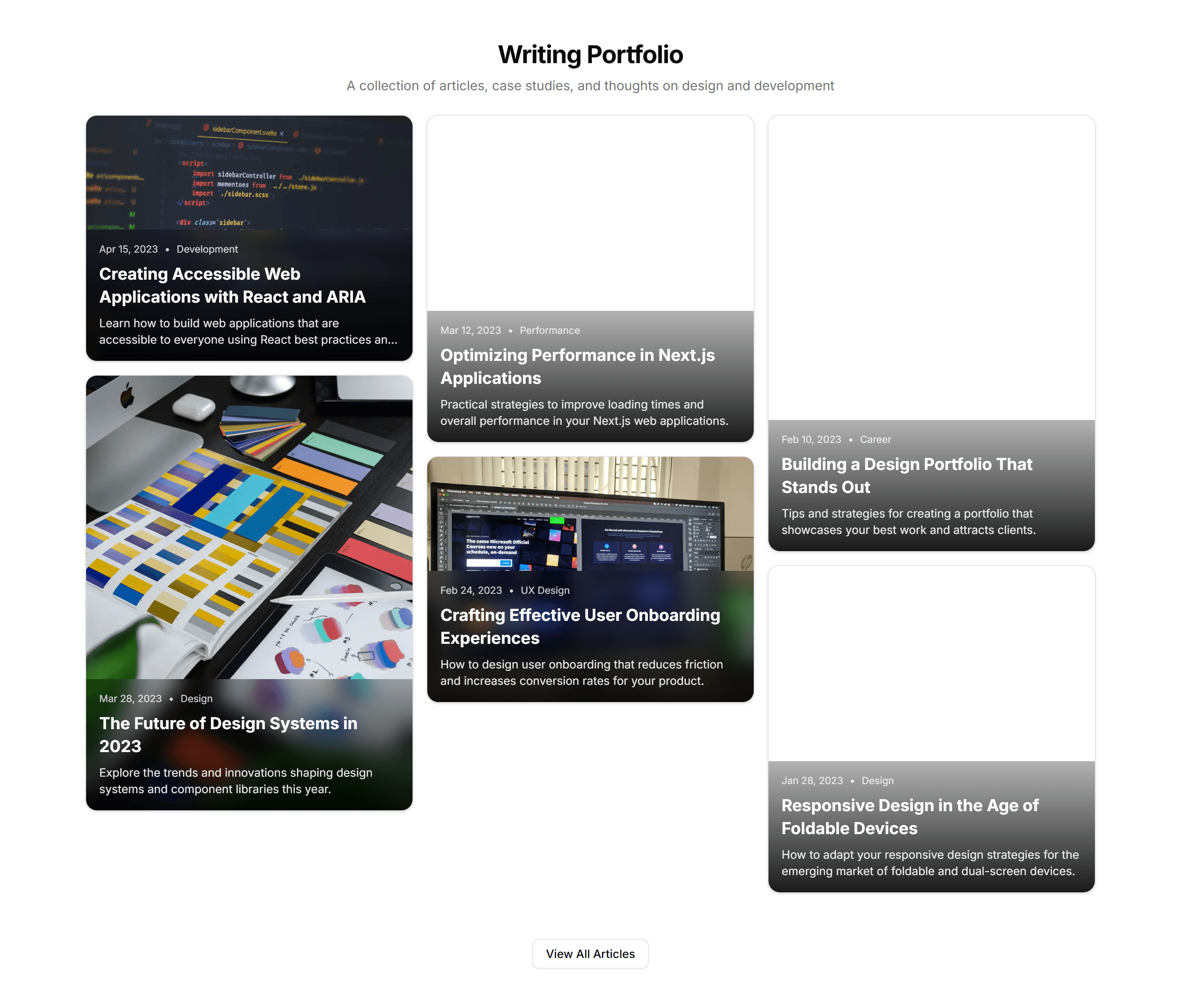 Portfolio Blog Writing And Preview: Masonry Layout Articles
