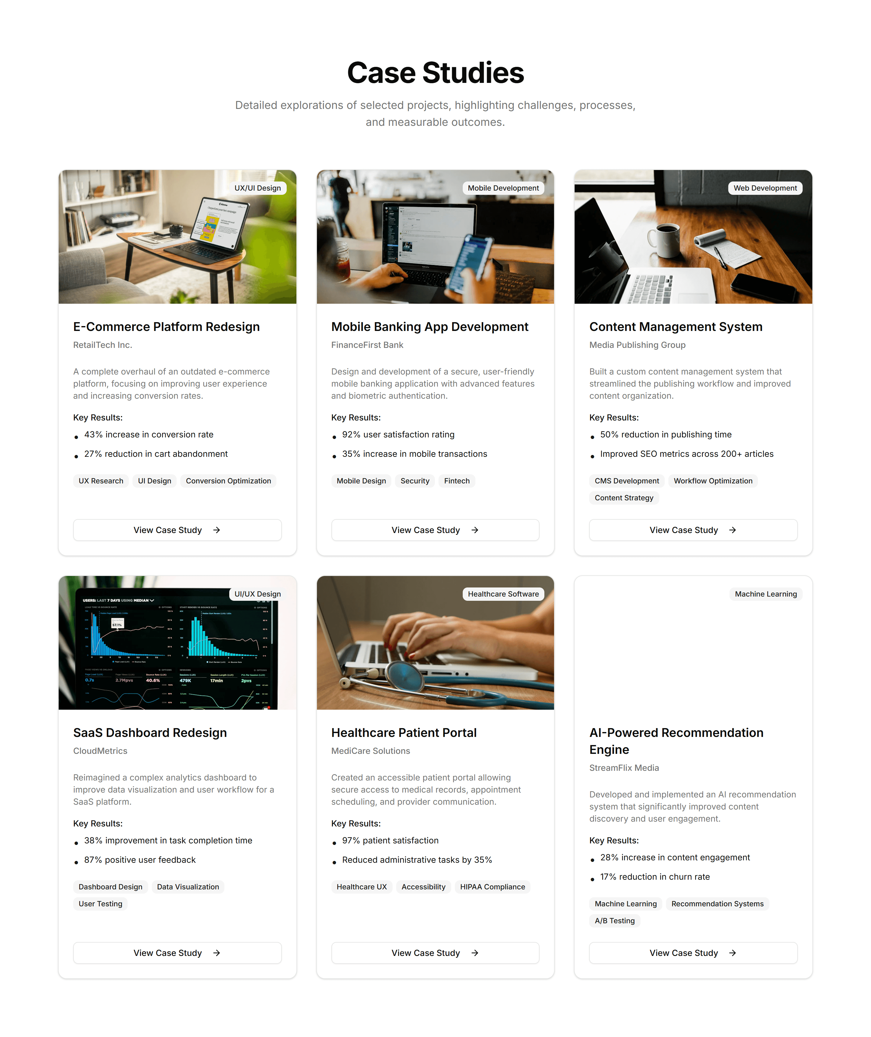 Portfolio Case Study: Grid Case Study Previews
