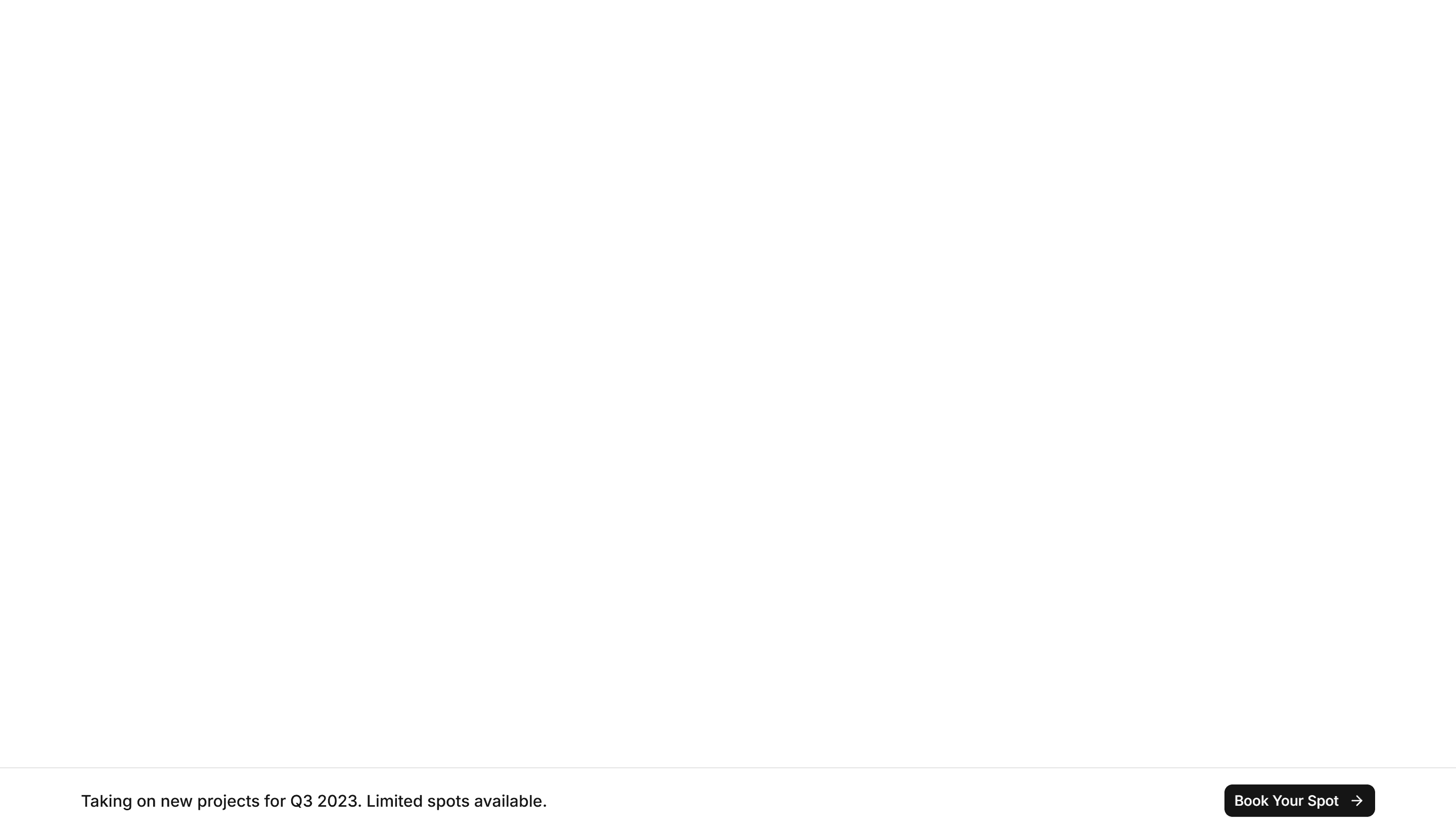 Portfolio CTA Banner: Sticky CTA