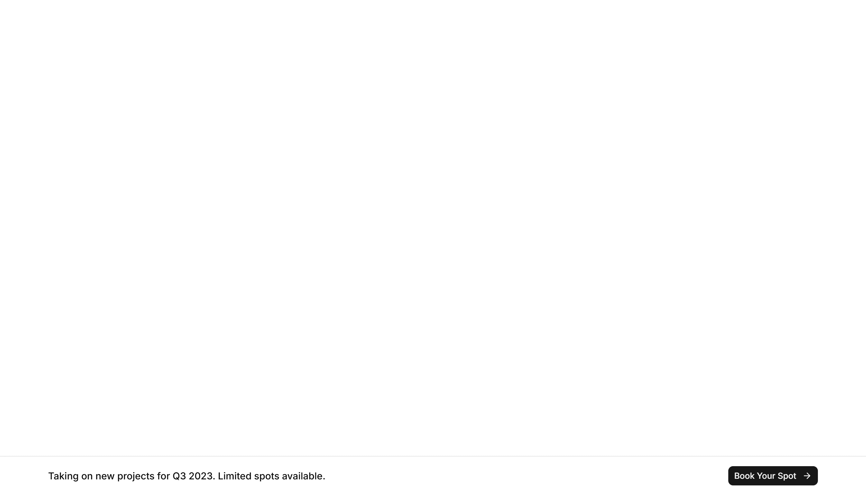 Portfolio CTA Banner: Sticky CTA