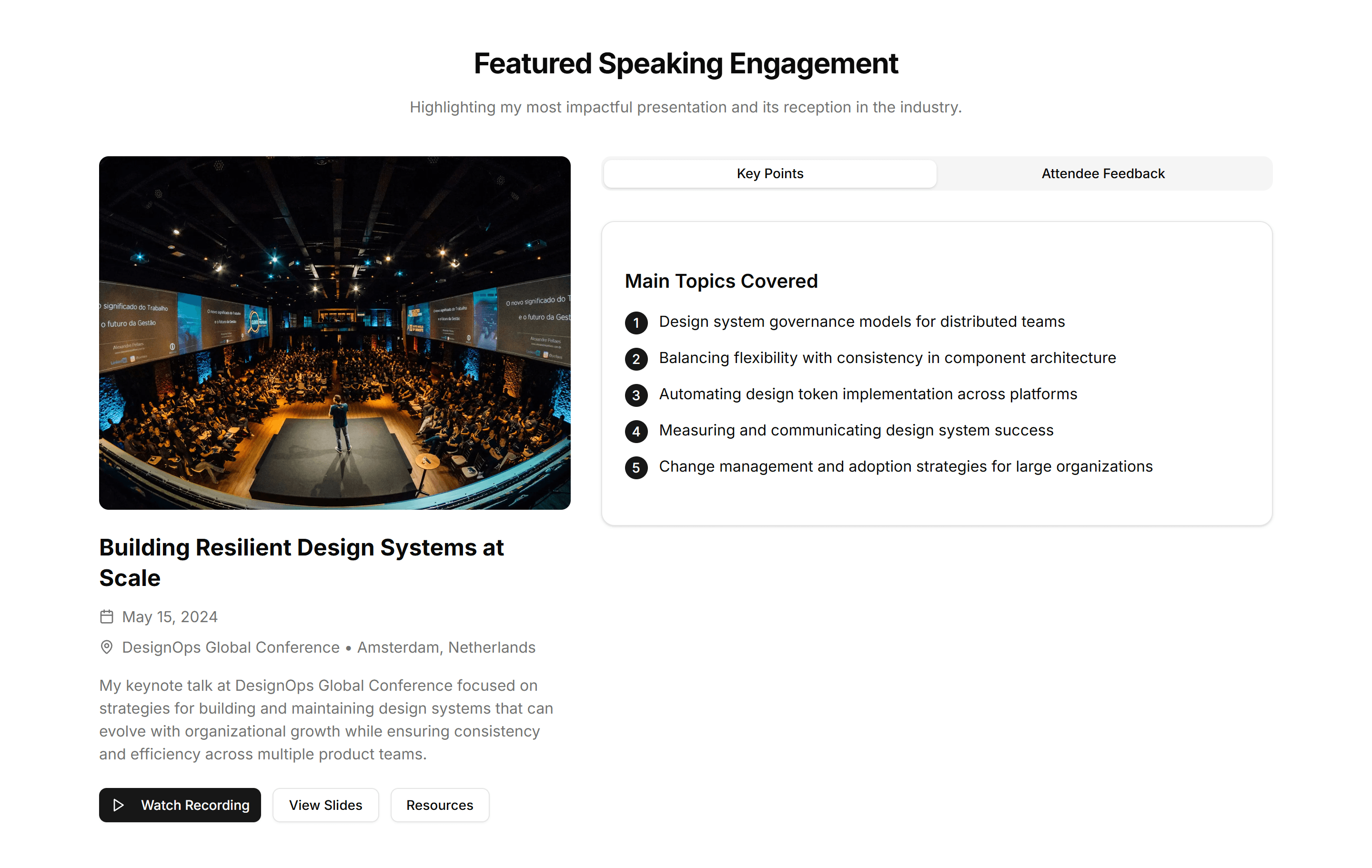 Portfolio Event Speaking And Workshop: Featured Talk